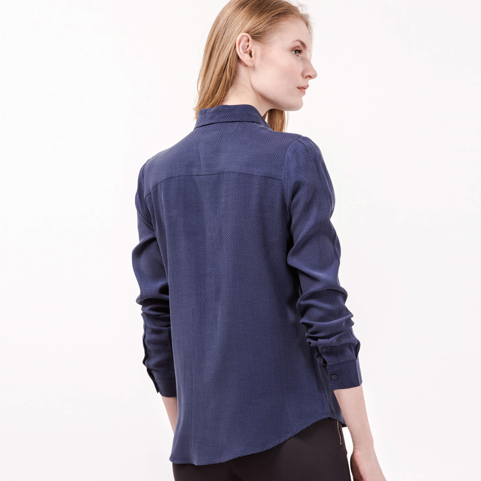 Lacoste Kadın Lacivert Uzun Kollu Gömlek