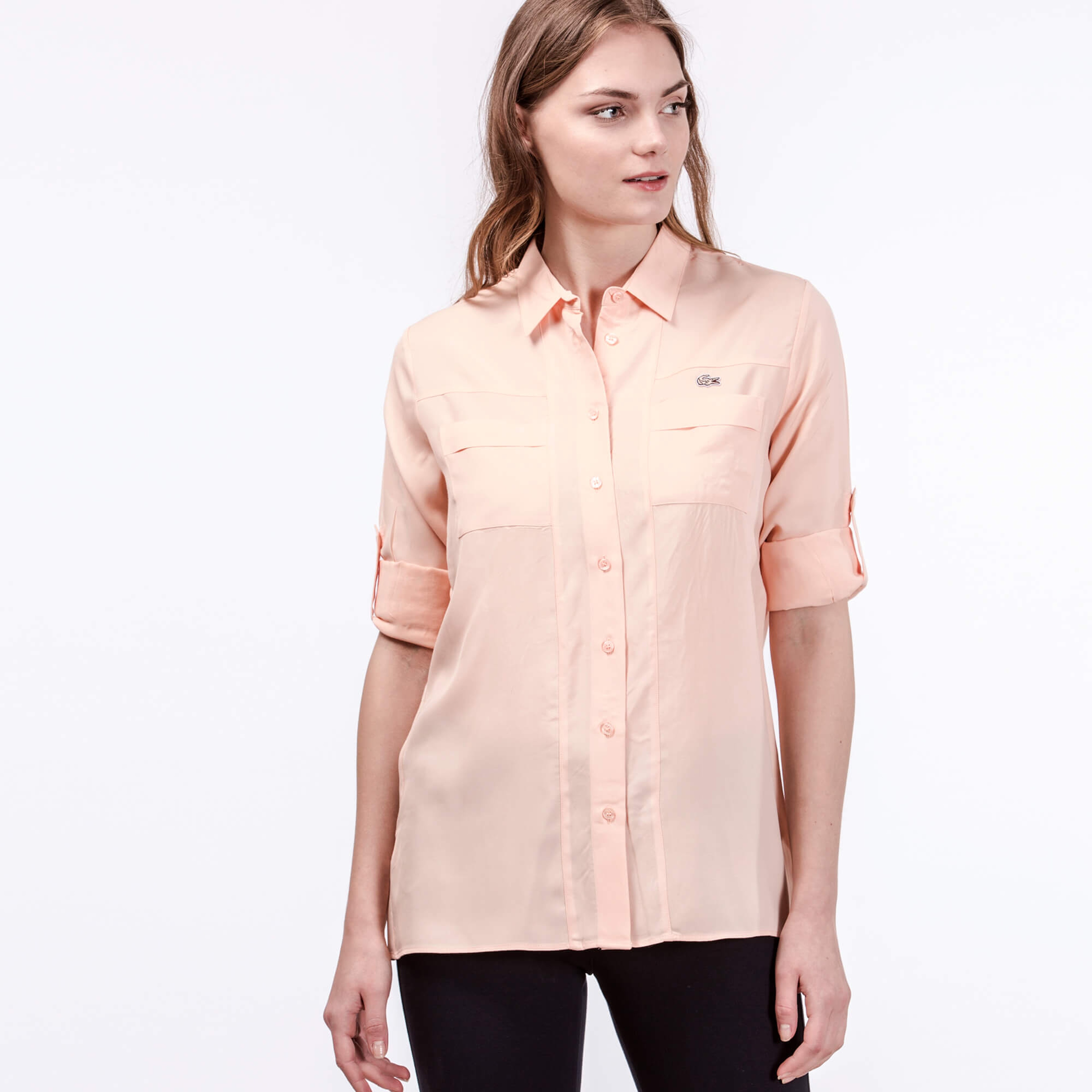 Lacoste Kadın Pembe Uzun Kollu Gömlek