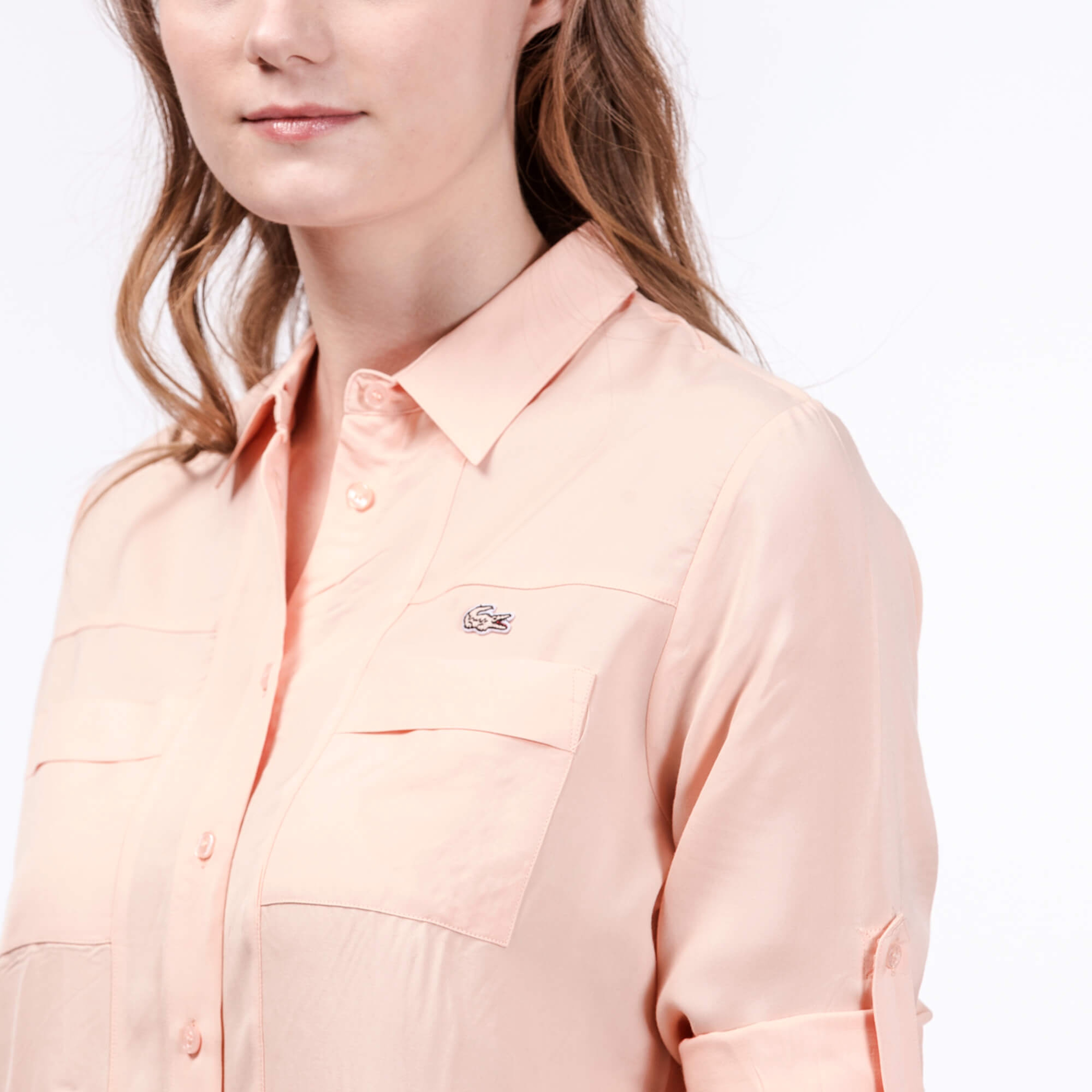 Lacoste Kadın Pembe Uzun Kollu Gömlek