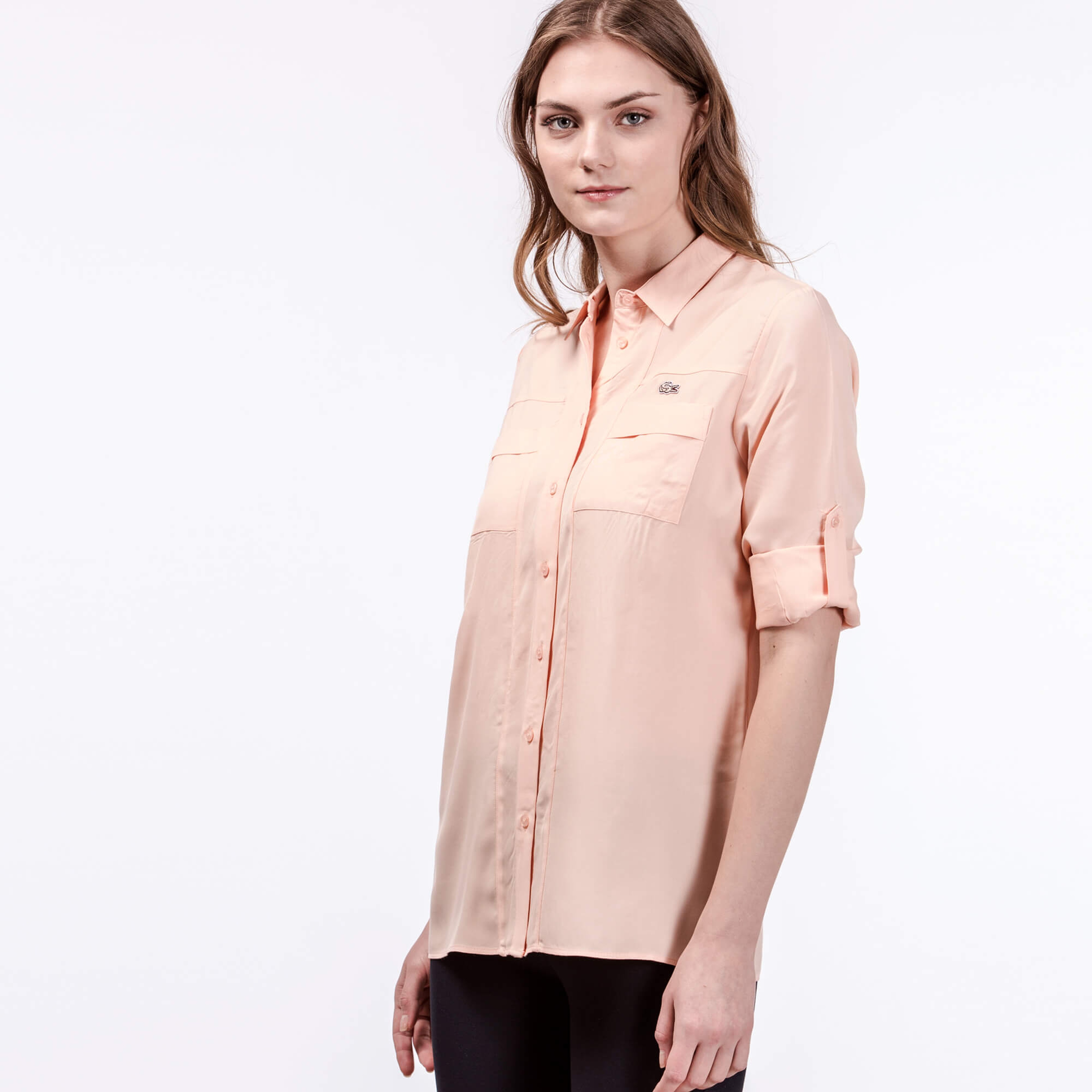 Lacoste Kadın Pembe Uzun Kollu Gömlek