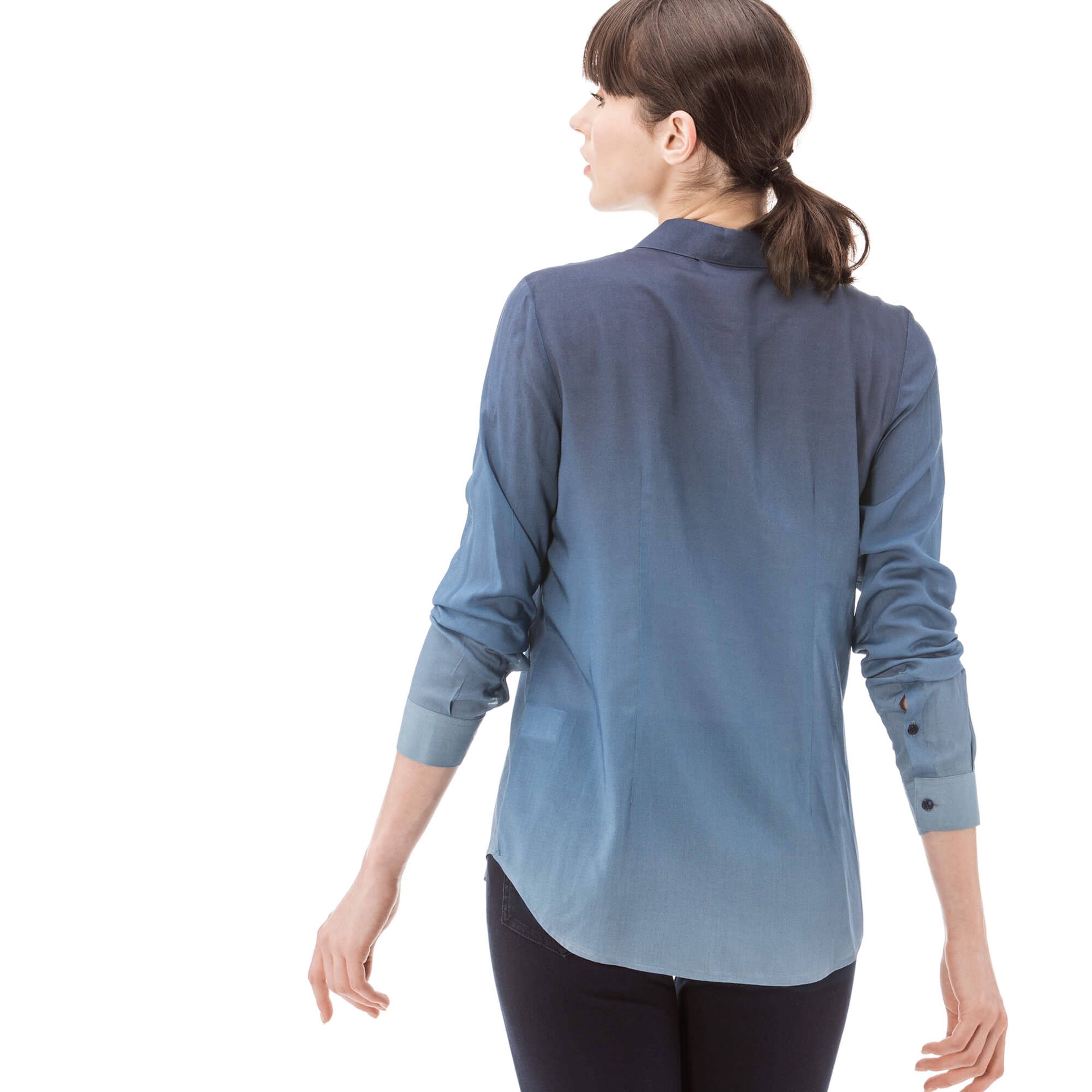 Lacoste Kadın Lacivert Uzun Kollu Gömlek