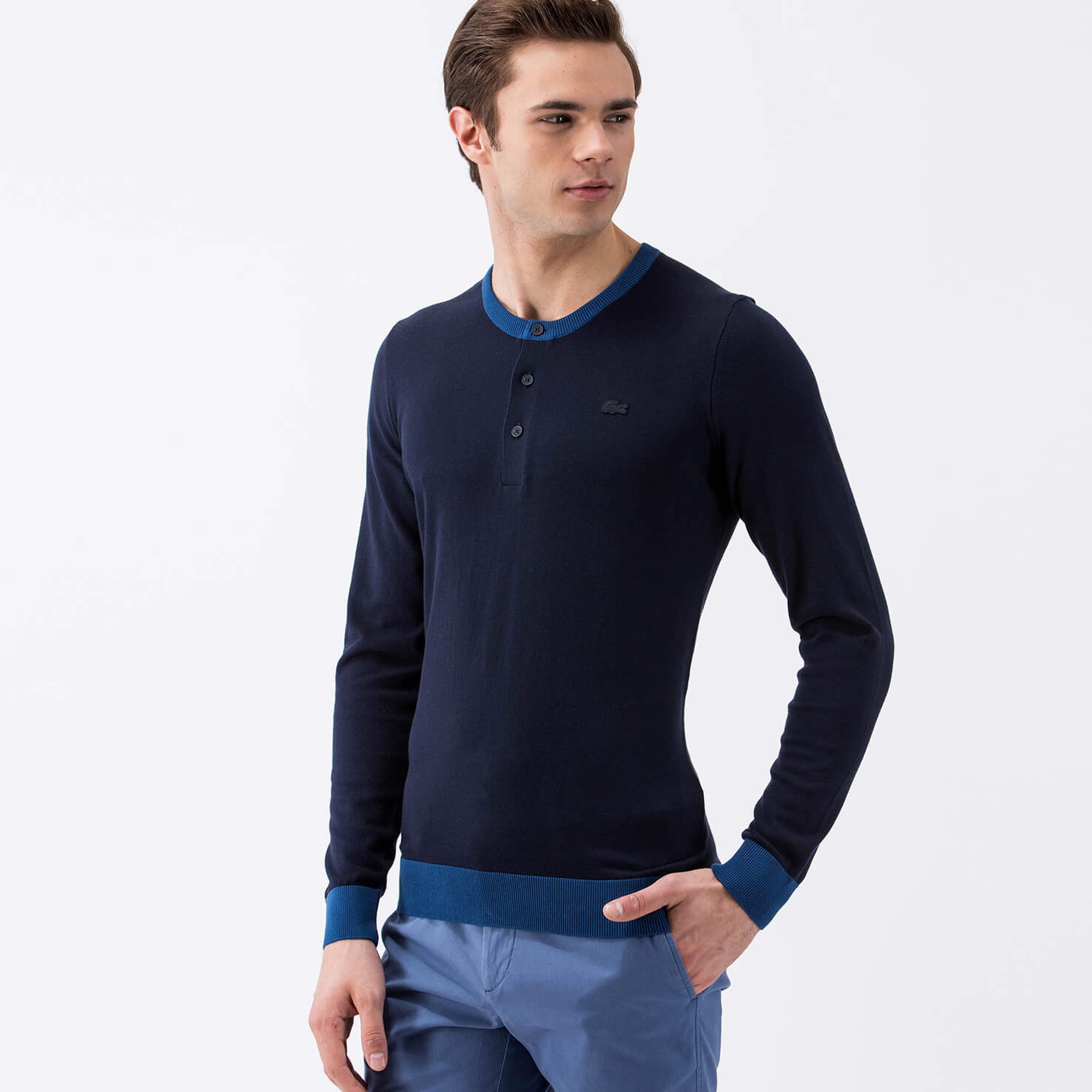 Lacoste Erkek Lacivert Triko