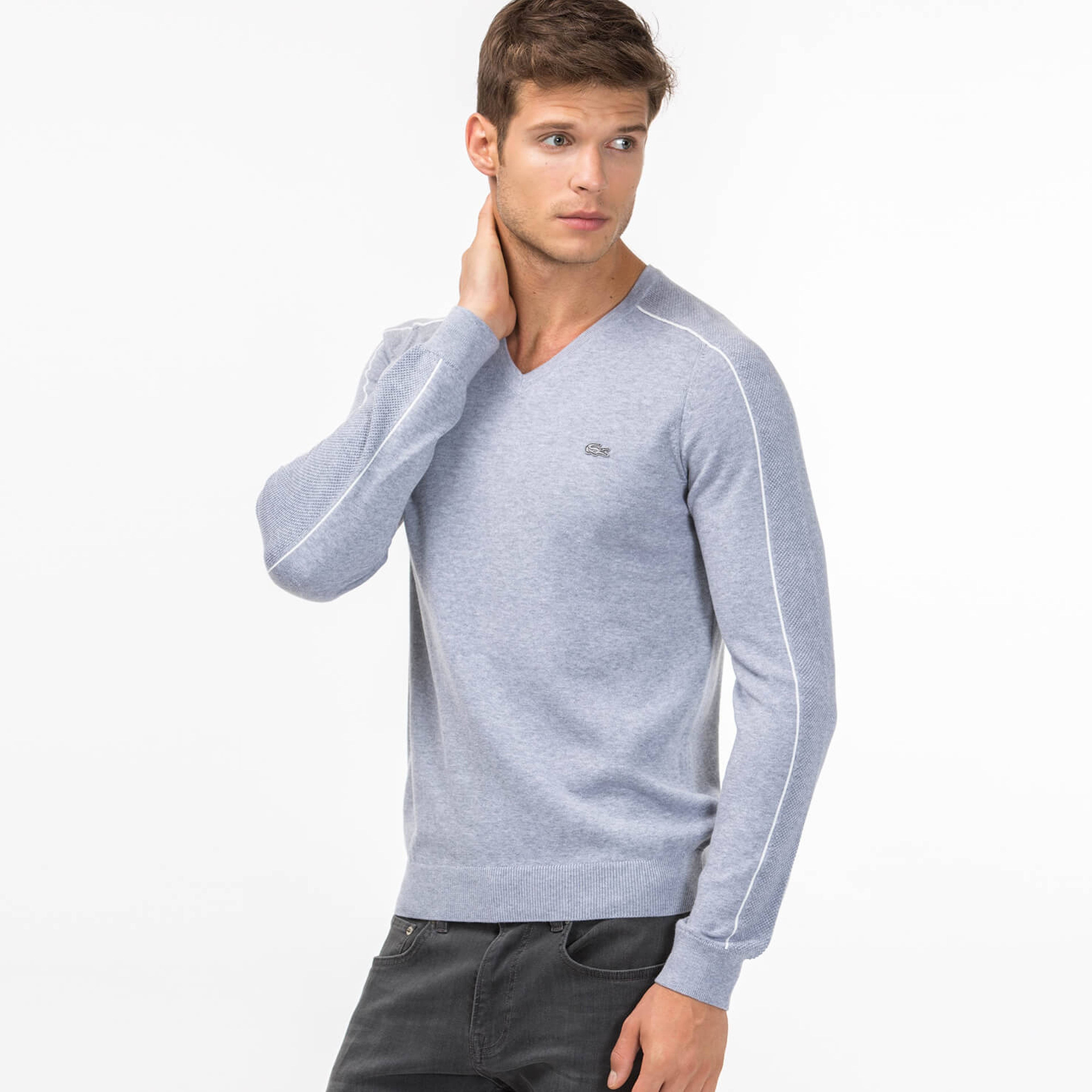 Lacoste Erkek Gri Triko