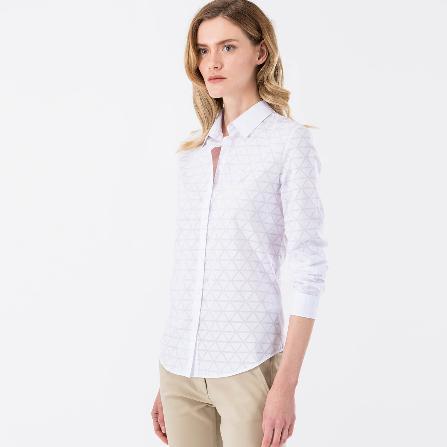 Lacoste Sportswear Kadın Beyaz Gömlek