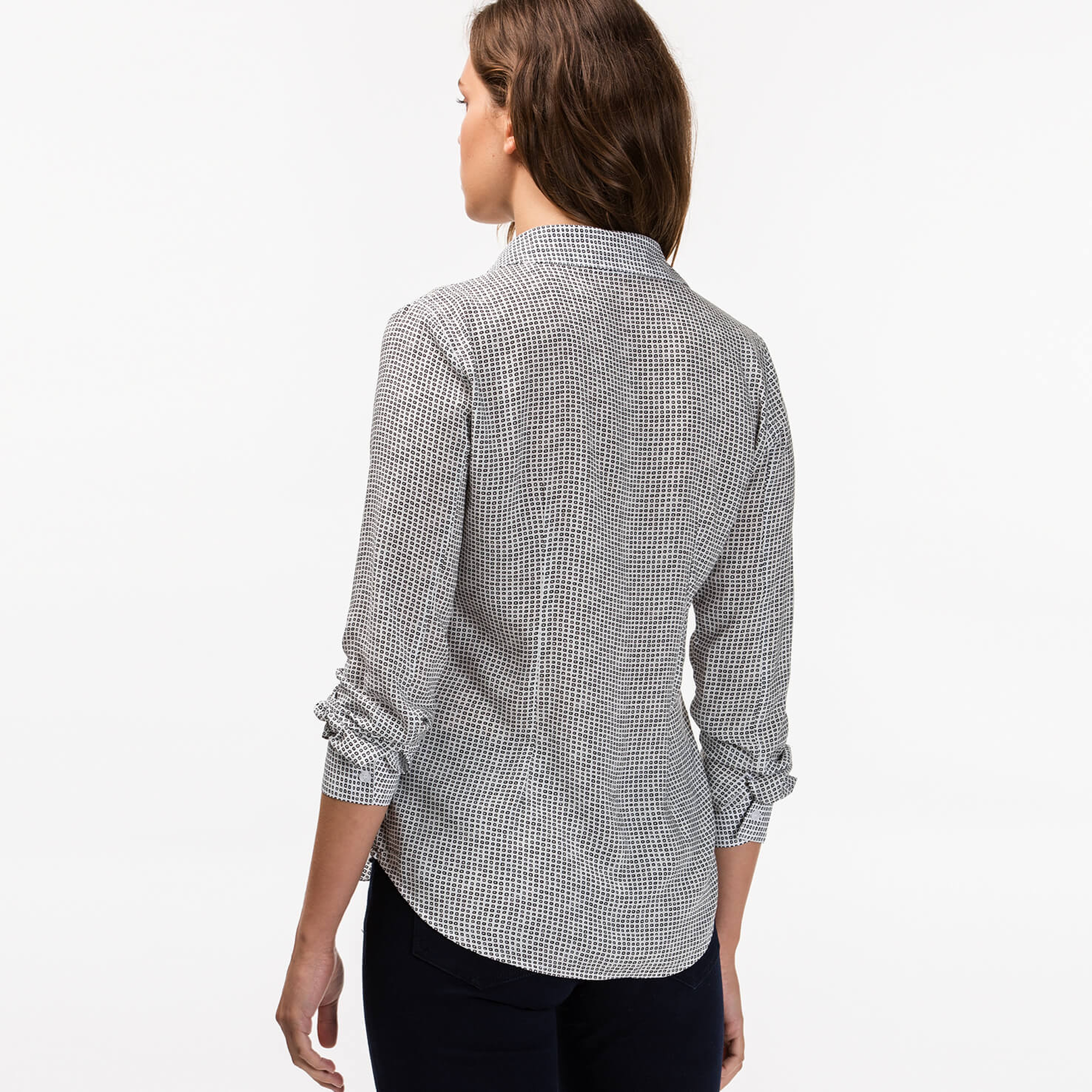 Lacoste Kadın Beyaz Uzun Kollu Gömlek