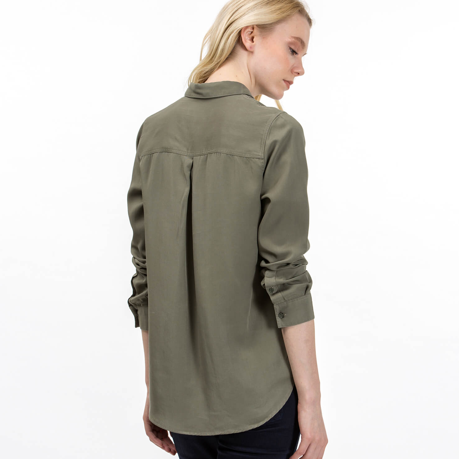 Lacoste Kadın Yeşil Uzun Kollu Gömlek