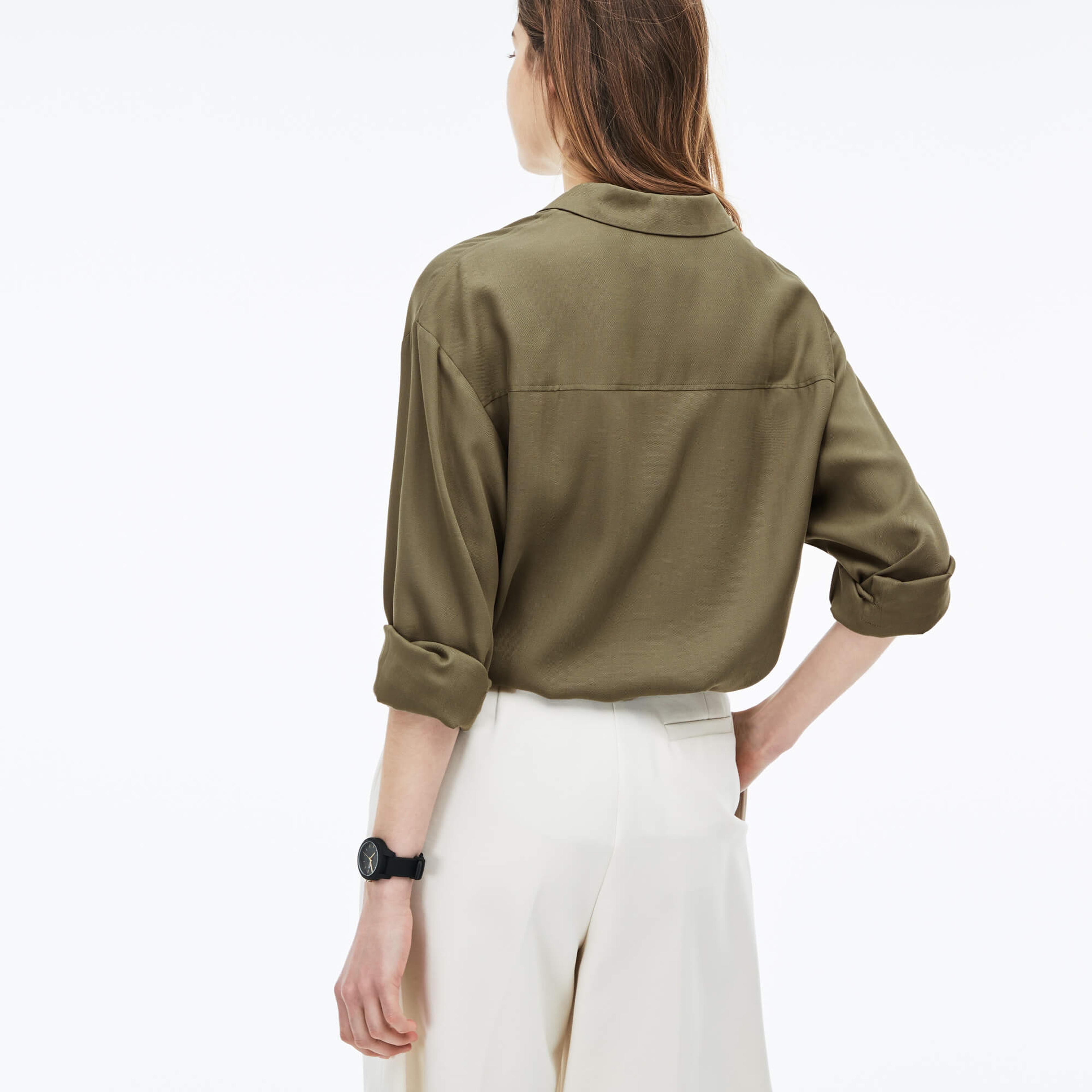 Lacoste Kadın Yeşil Uzun Kollu Gömlek