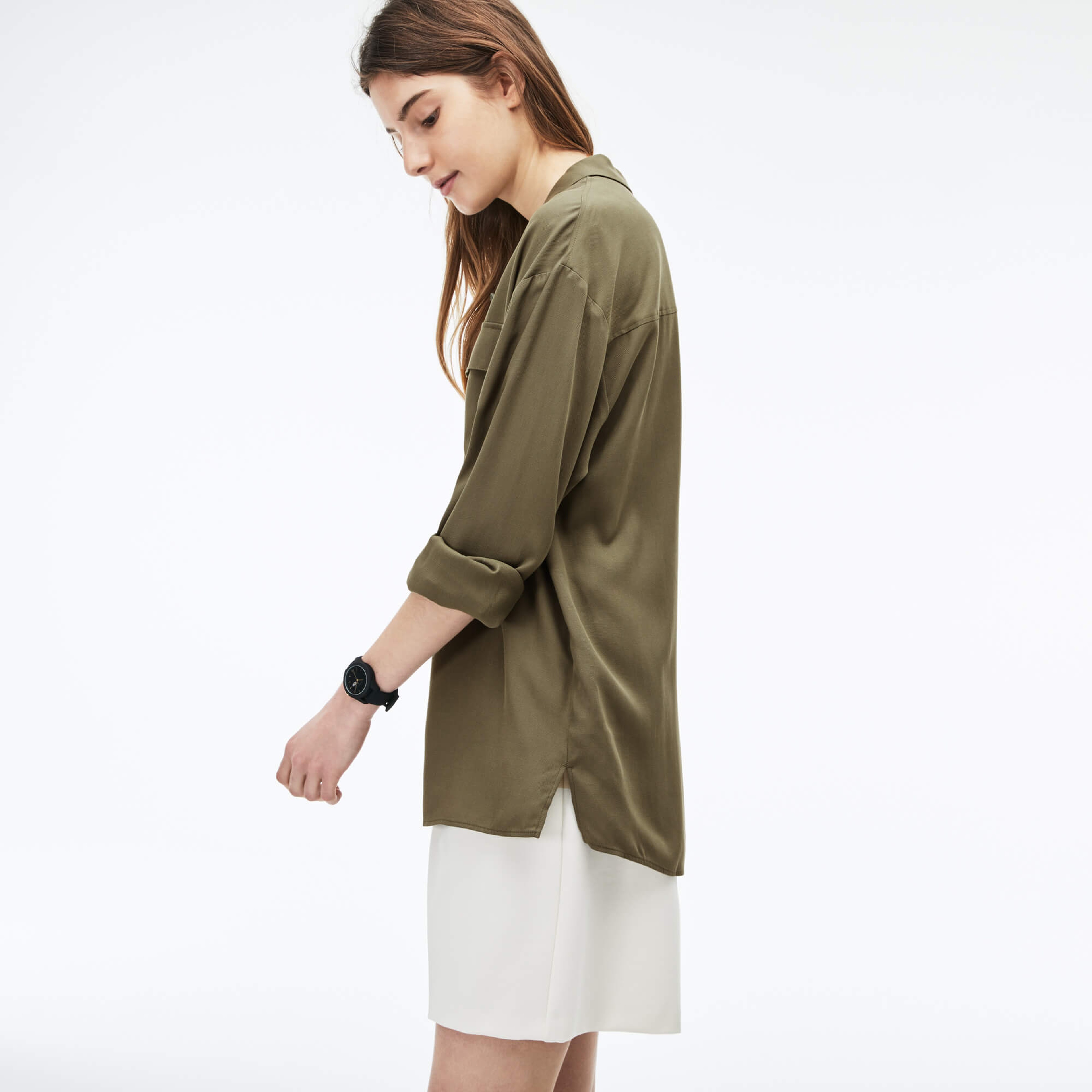 Lacoste Kadın Yeşil Uzun Kollu Gömlek