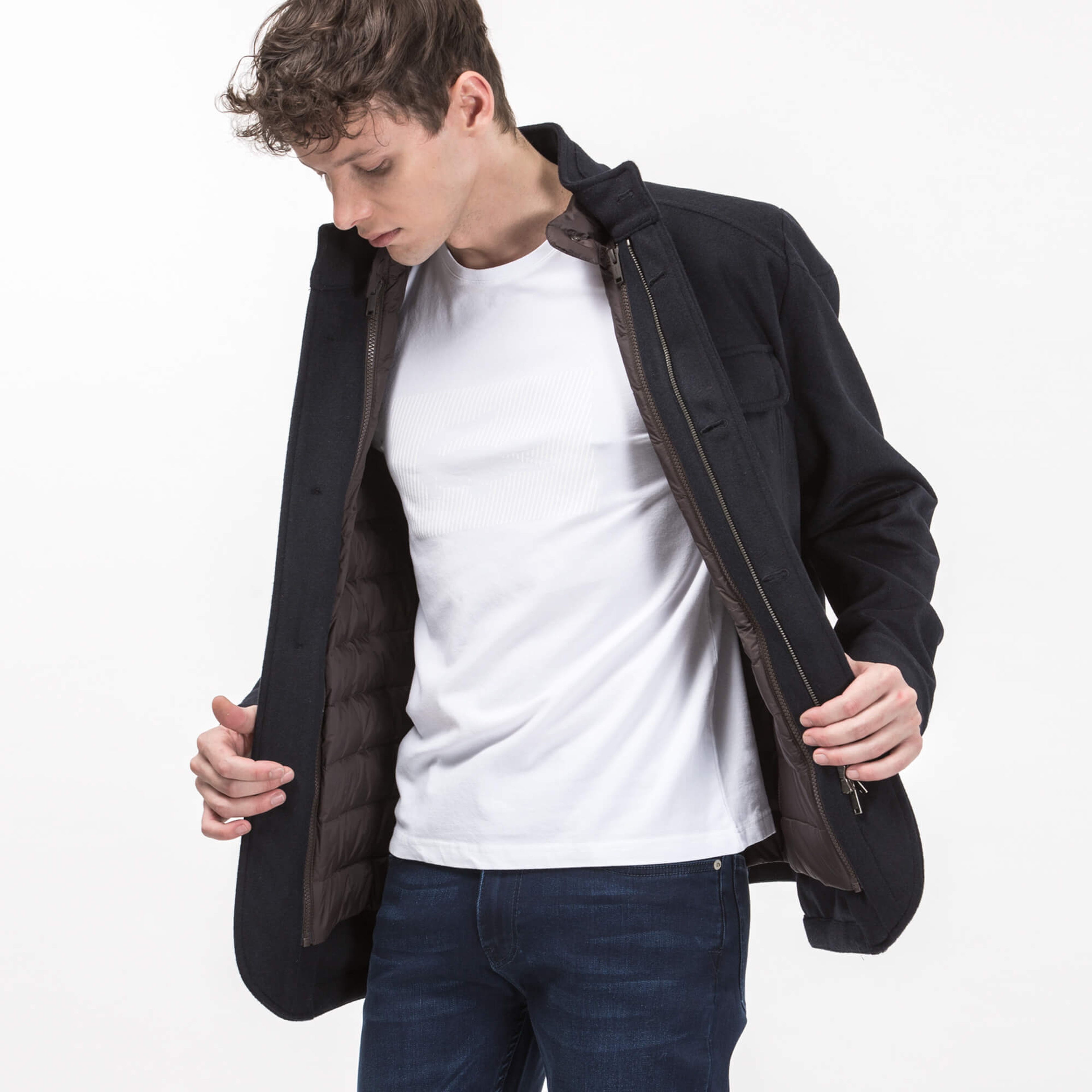 Lacoste Erkek Lacivert Mont