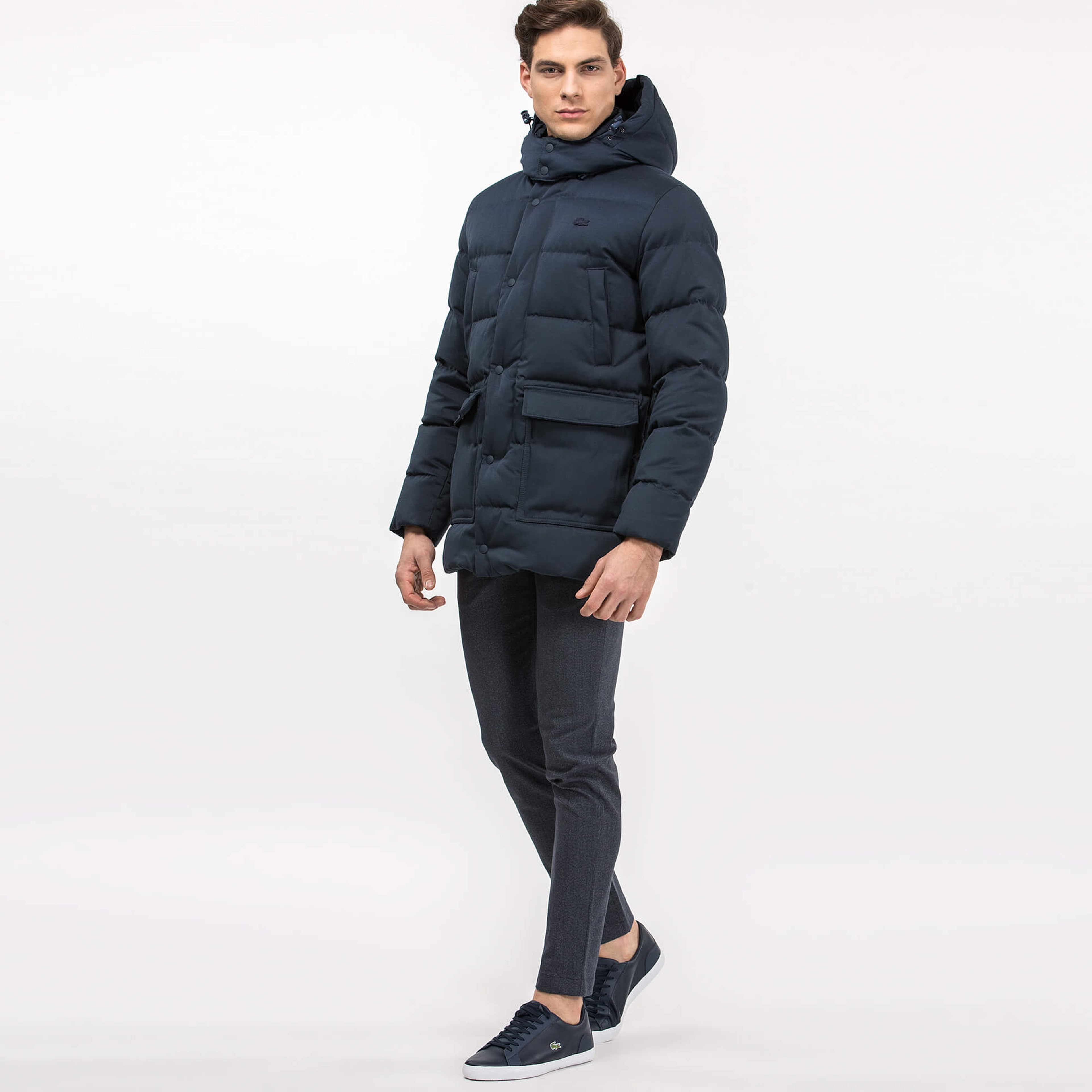 Lacoste Erkek Lacivert Regular Fit Mont