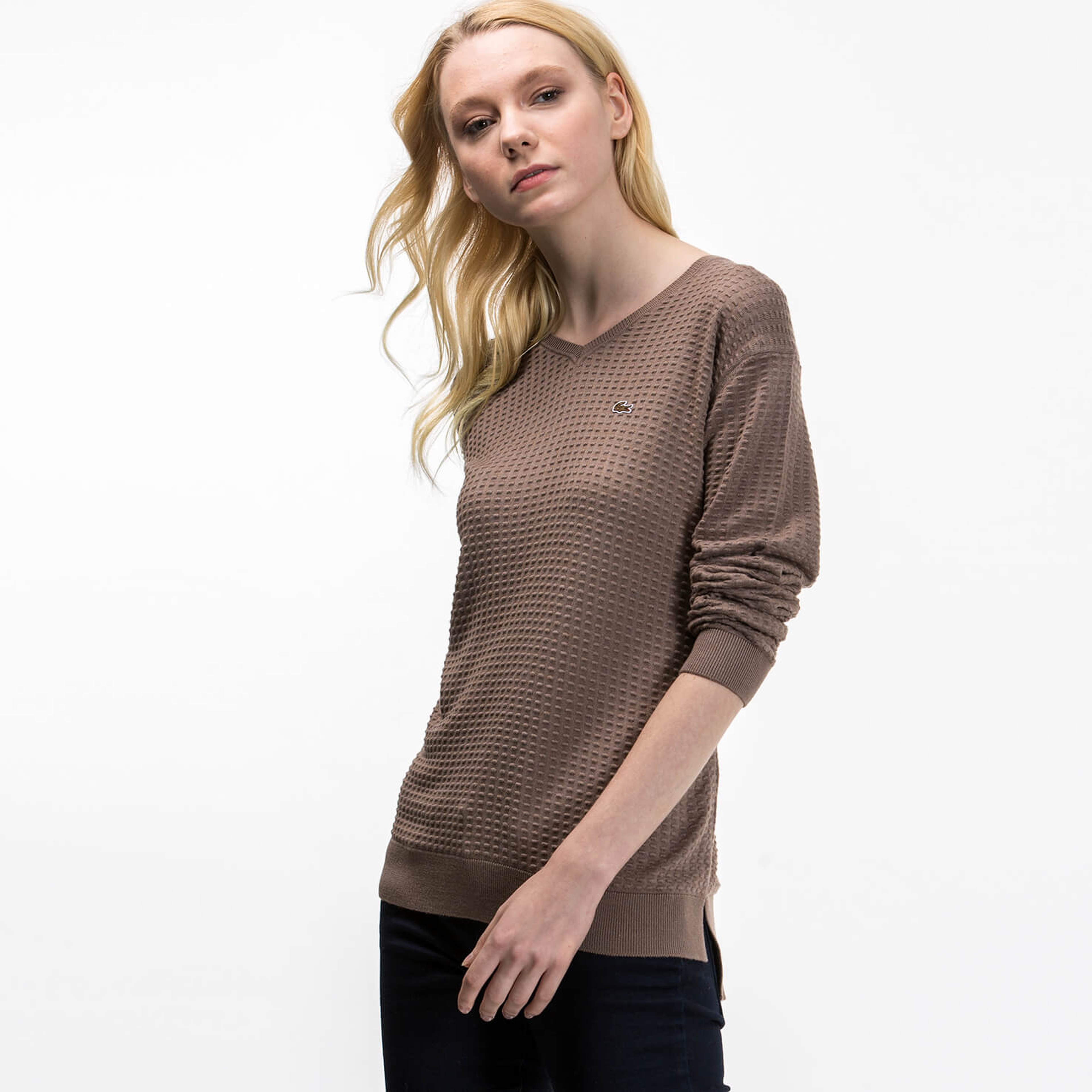 Lacoste Kadın Kahverengi Triko