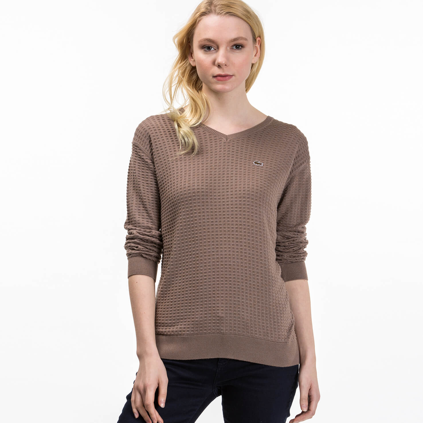 Lacoste Kadın Kahverengi Triko