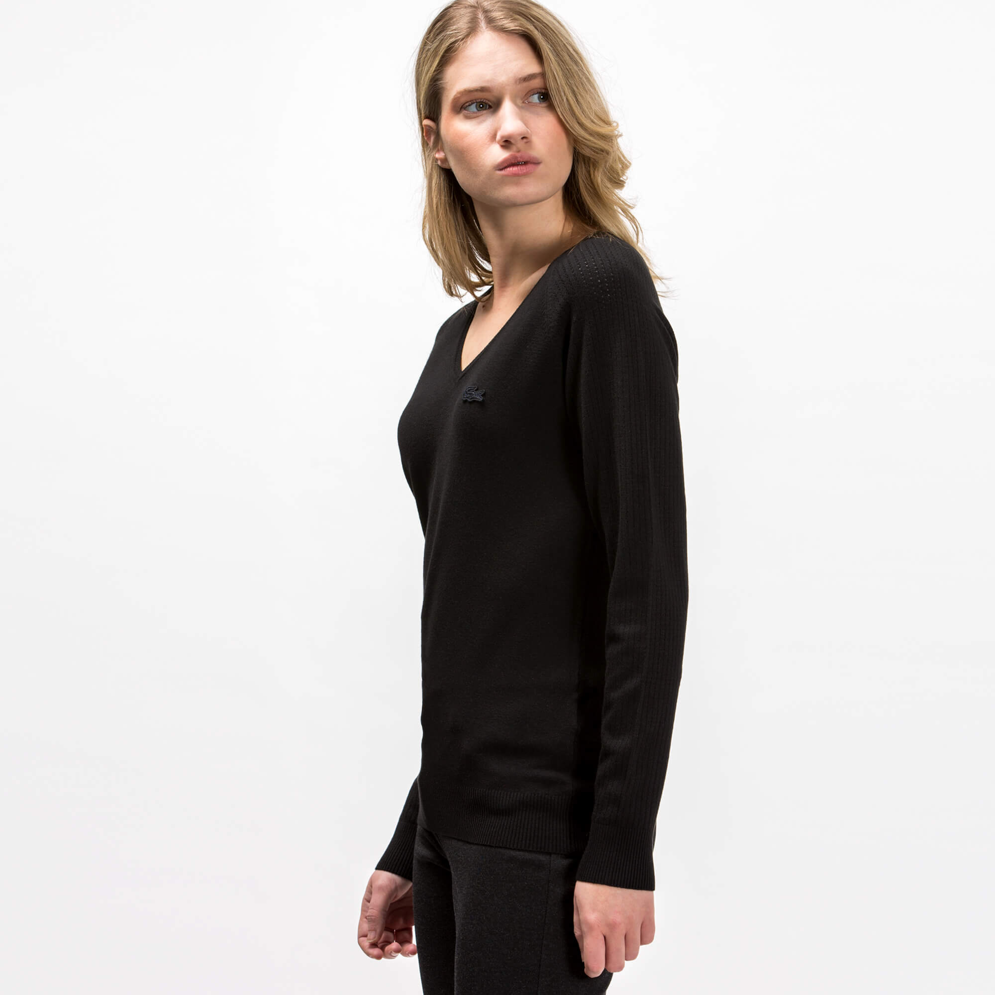 Lacoste Kadın Siyah Triko