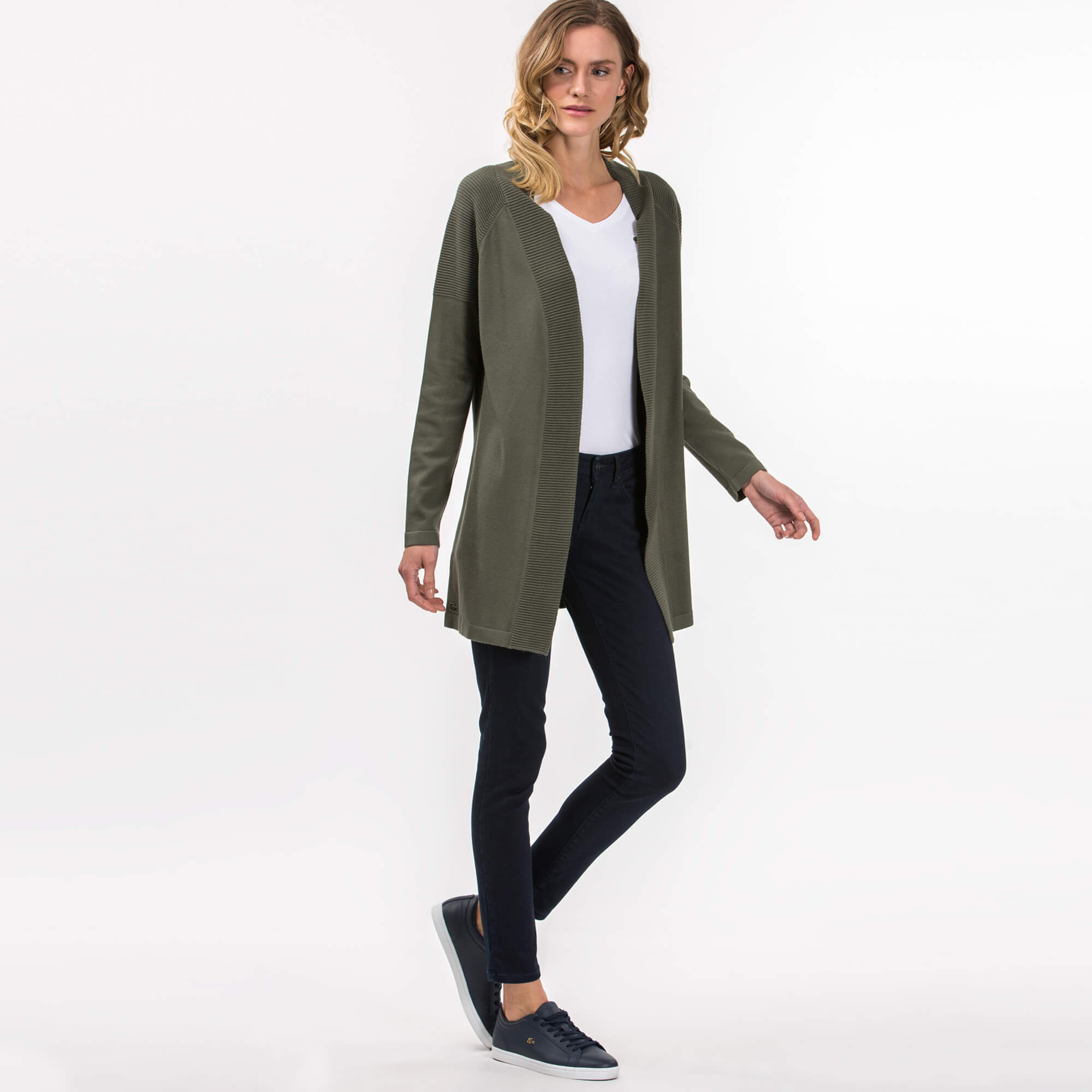 Lacoste Kadın Yeşil Triko Hırka