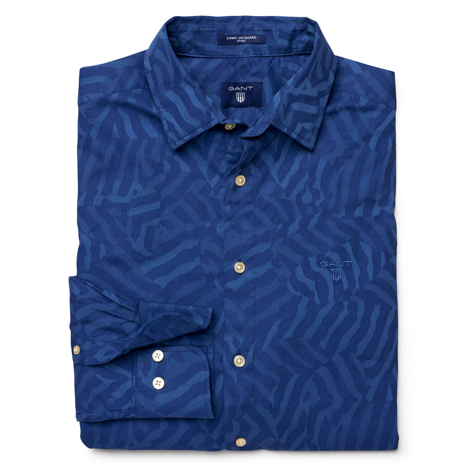 Gant Erkek Lacivert Uzun Kollu Slim Fit Gömlek