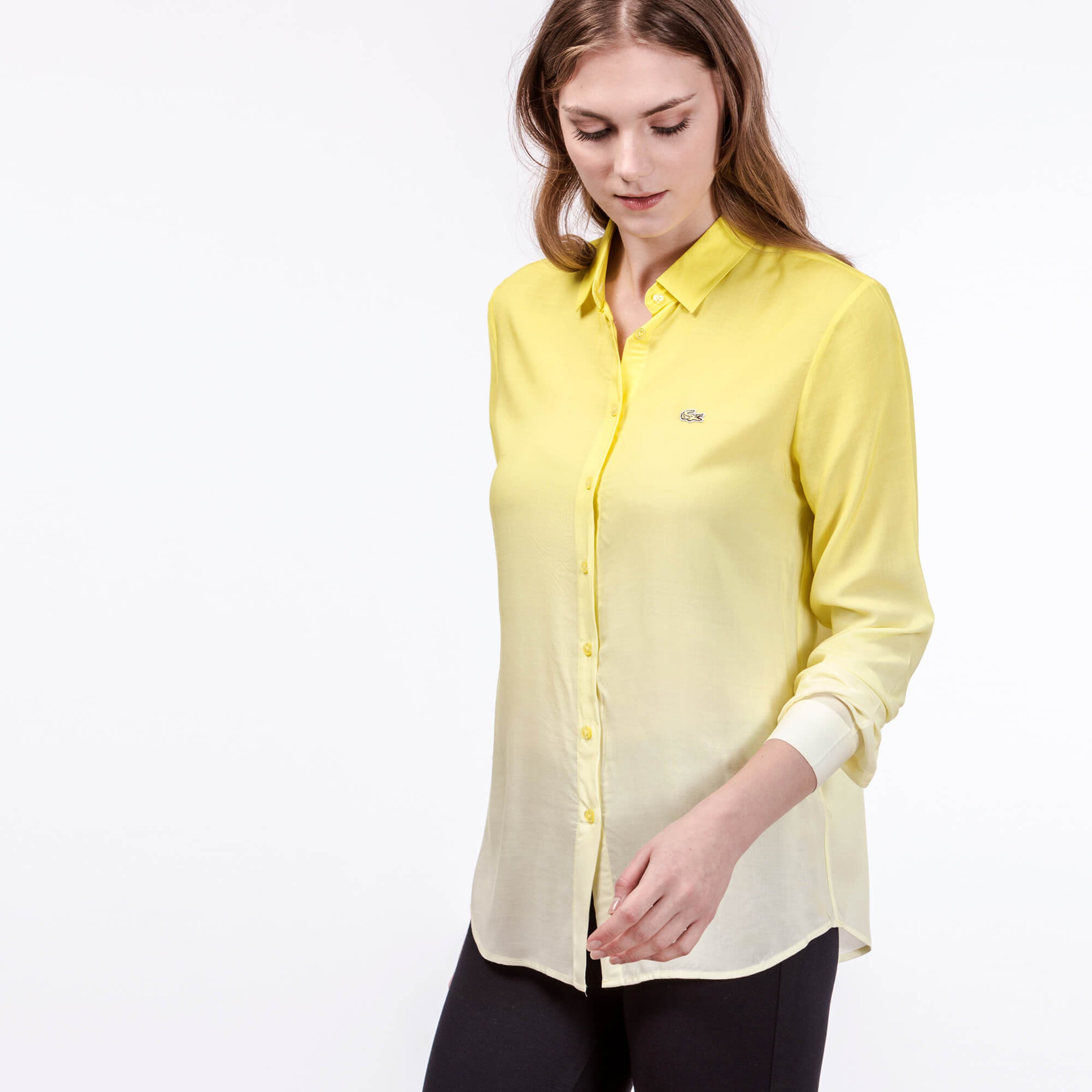 Lacoste Kadın Sarı Uzun Kollu Gömlek