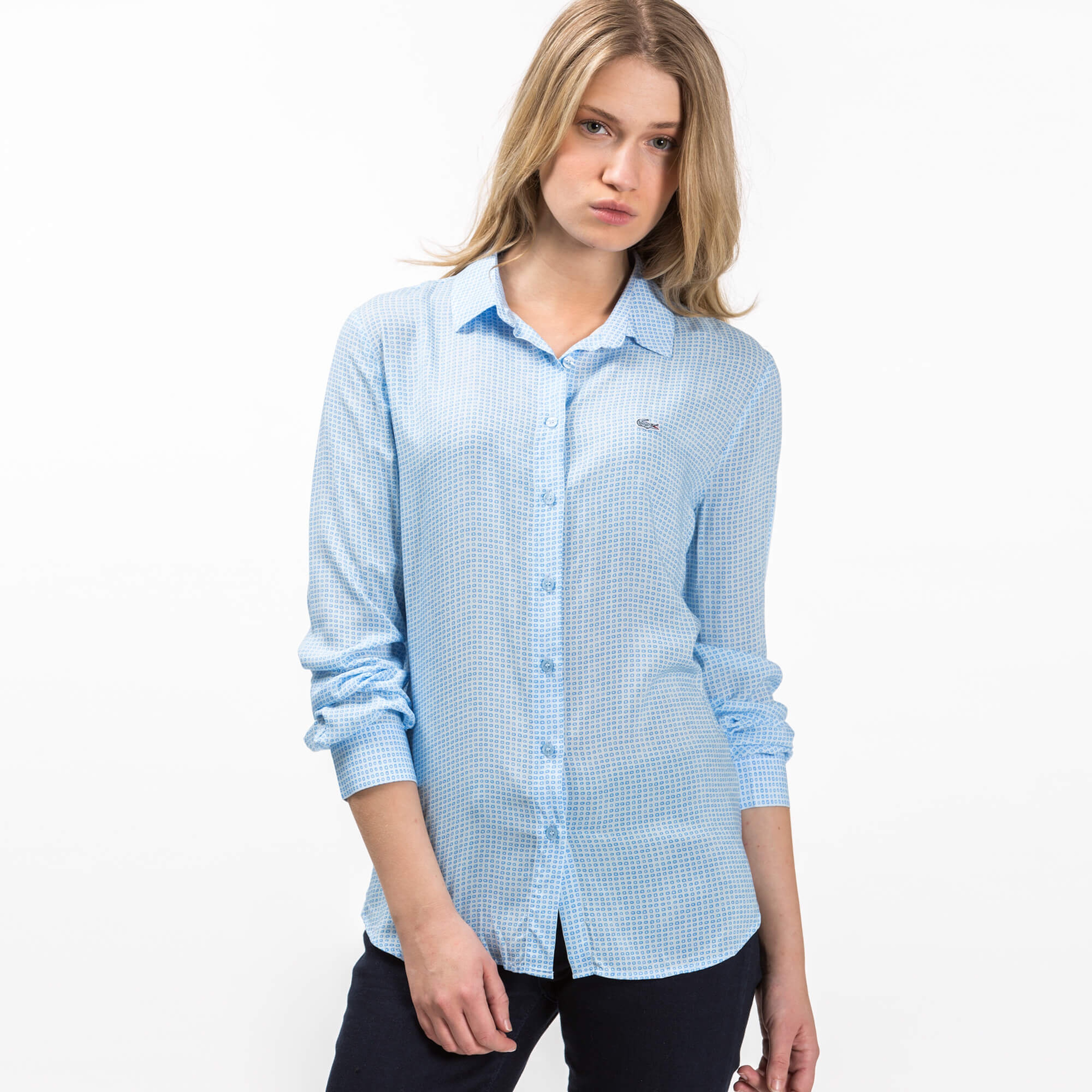 Lacoste Kadın Mavi Gömlek