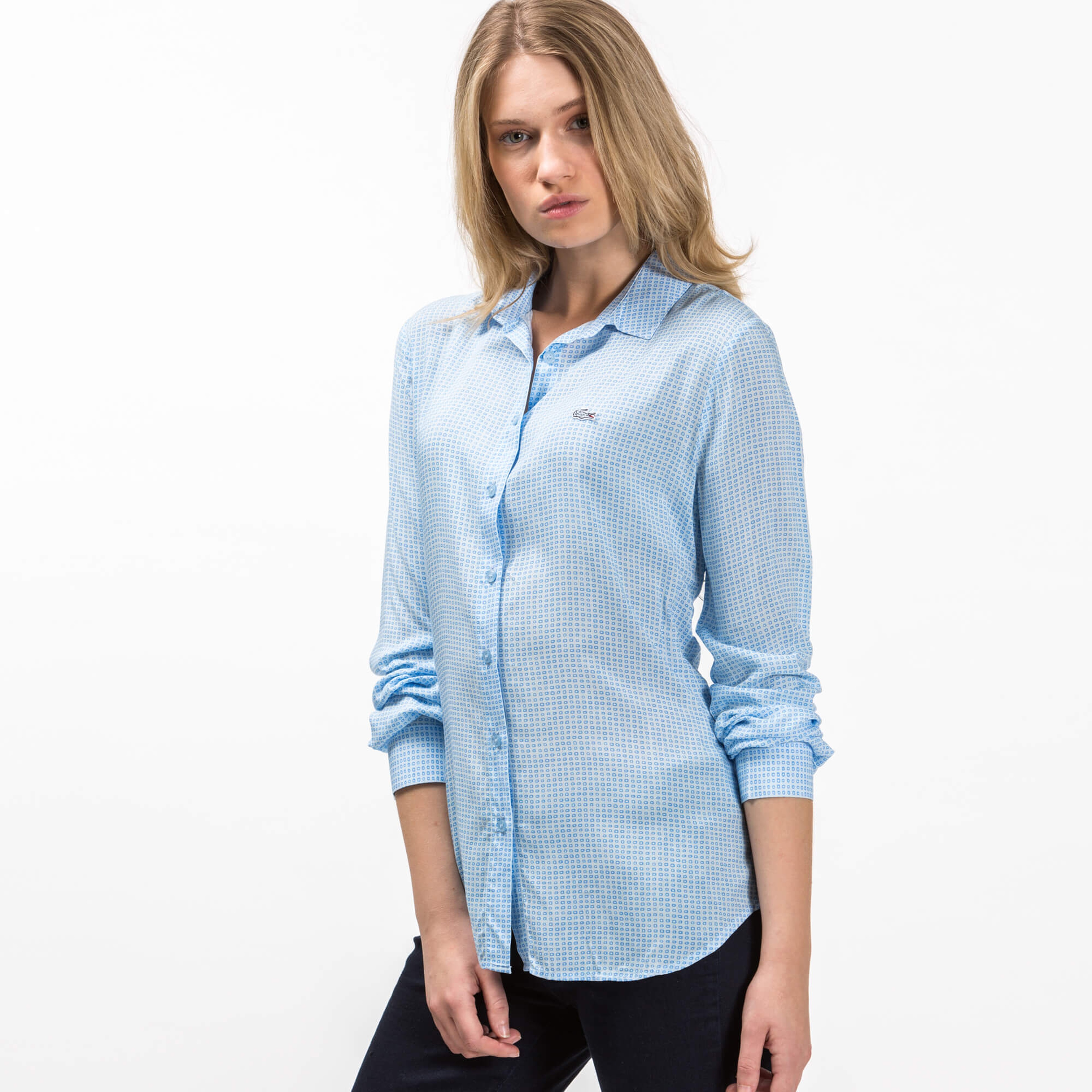 Lacoste Kadın Mavi Gömlek