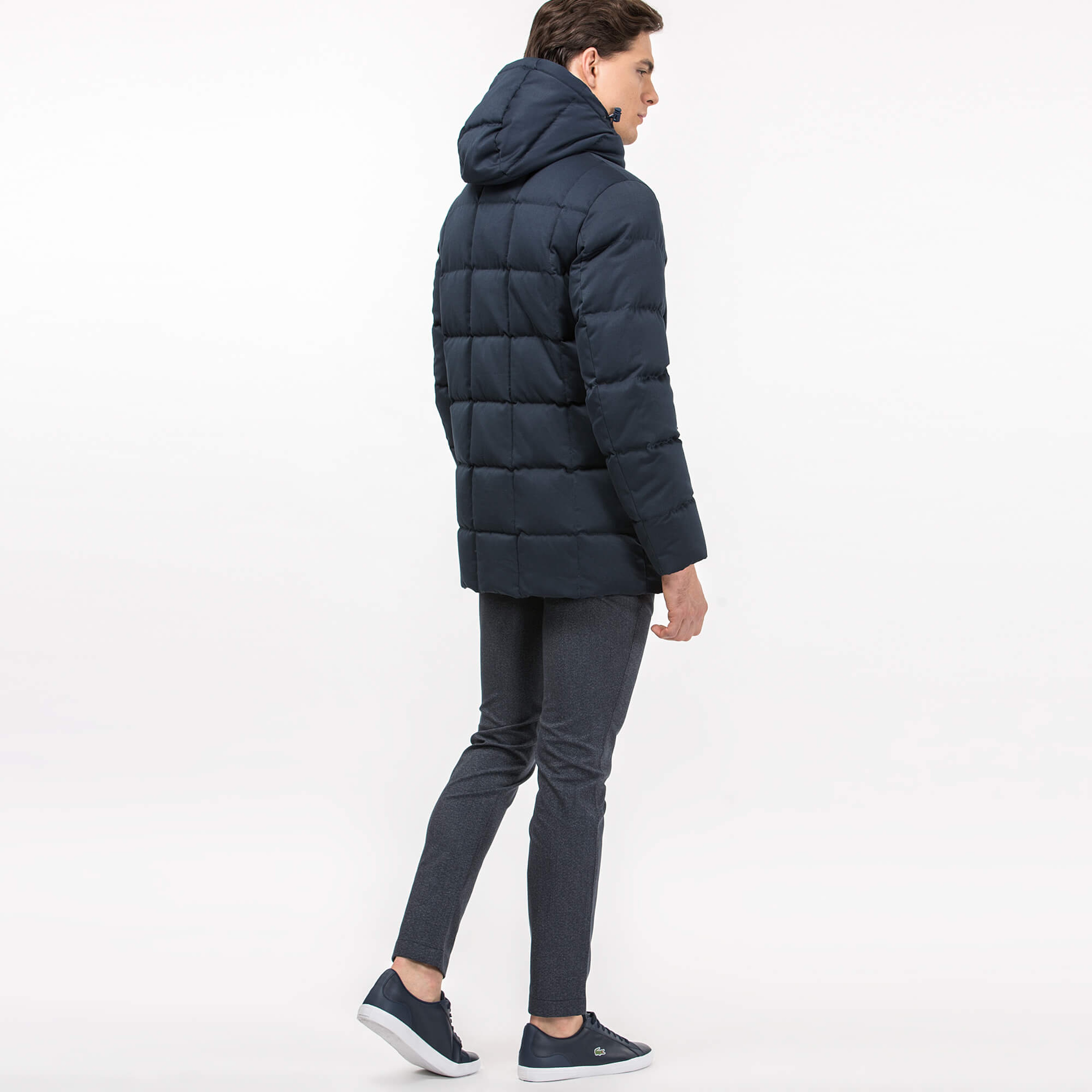 Lacoste Erkek Lacivert Regular Fit Mont