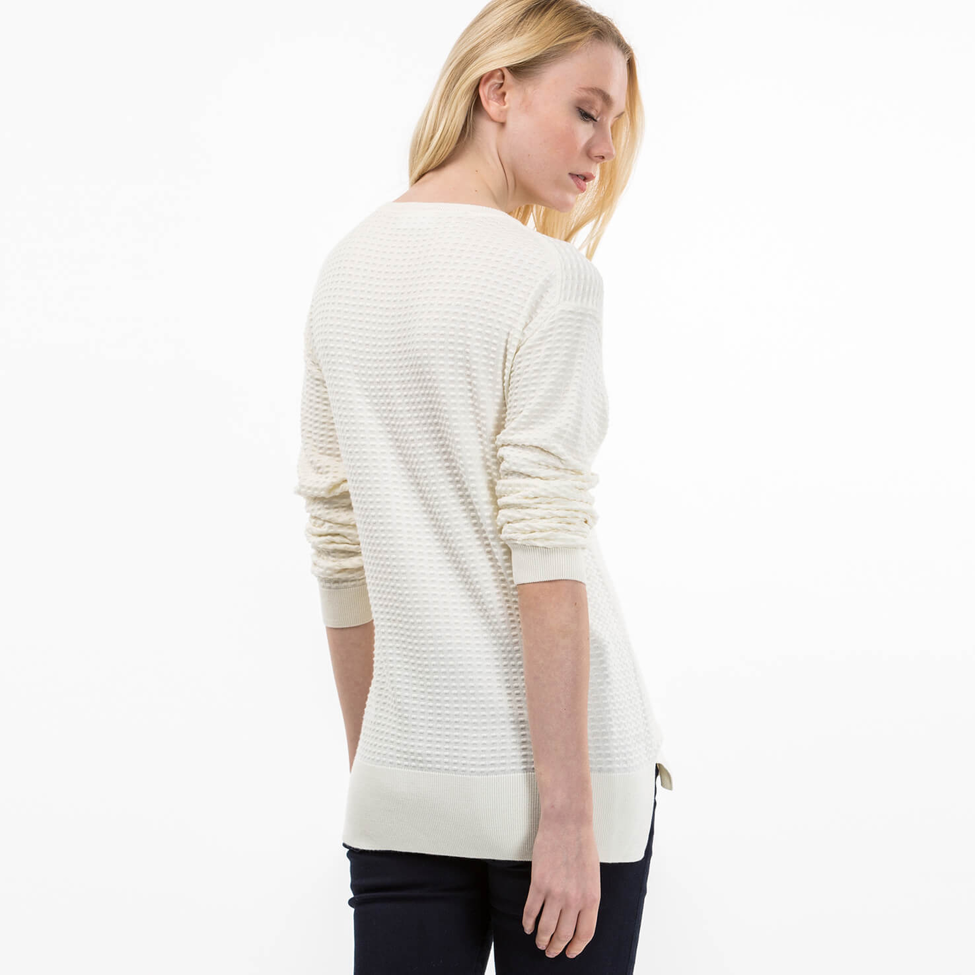 Lacoste Kadın Beyaz Triko