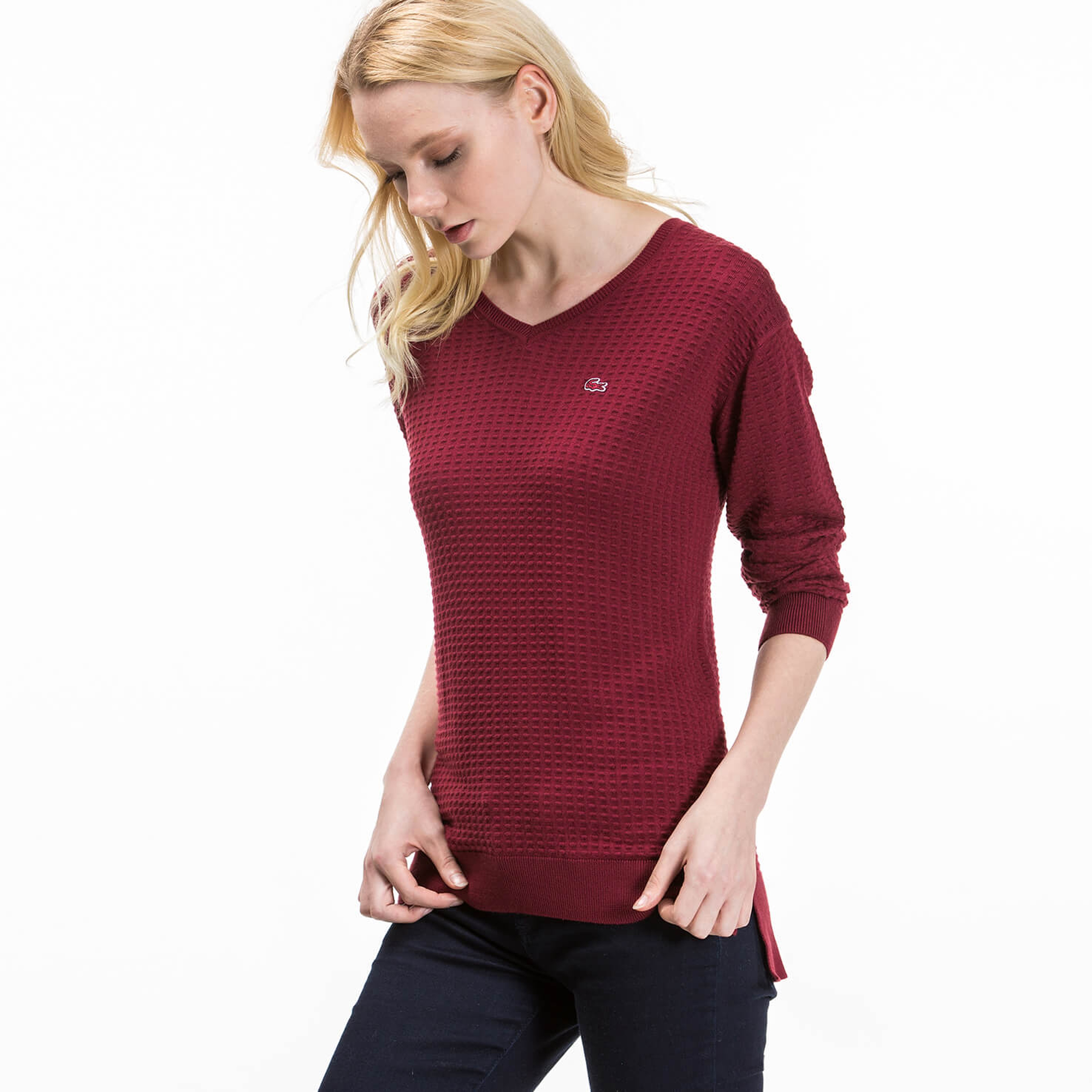 Lacoste Kadın Bordo Triko