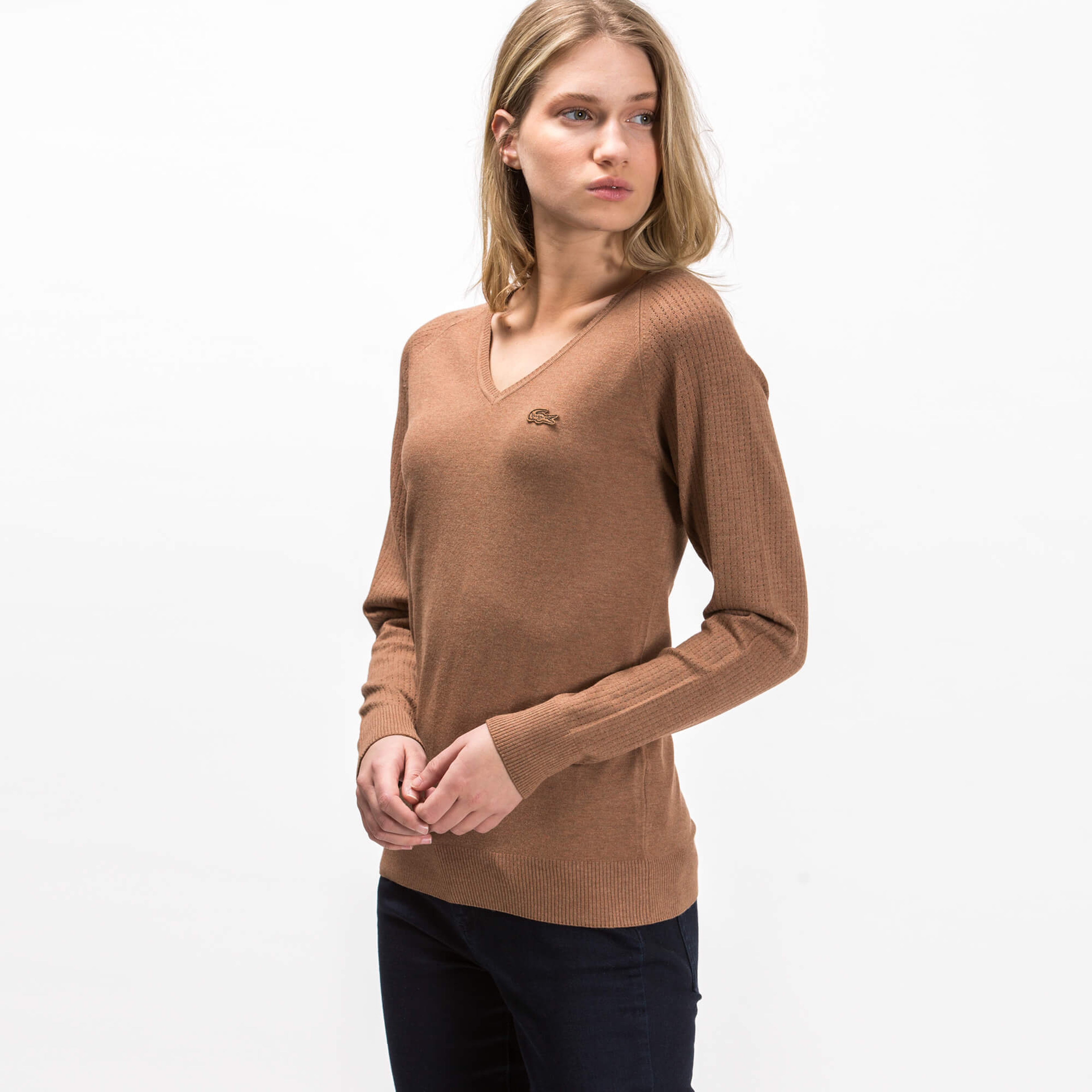 Lacoste Kadın Kahverengi Triko