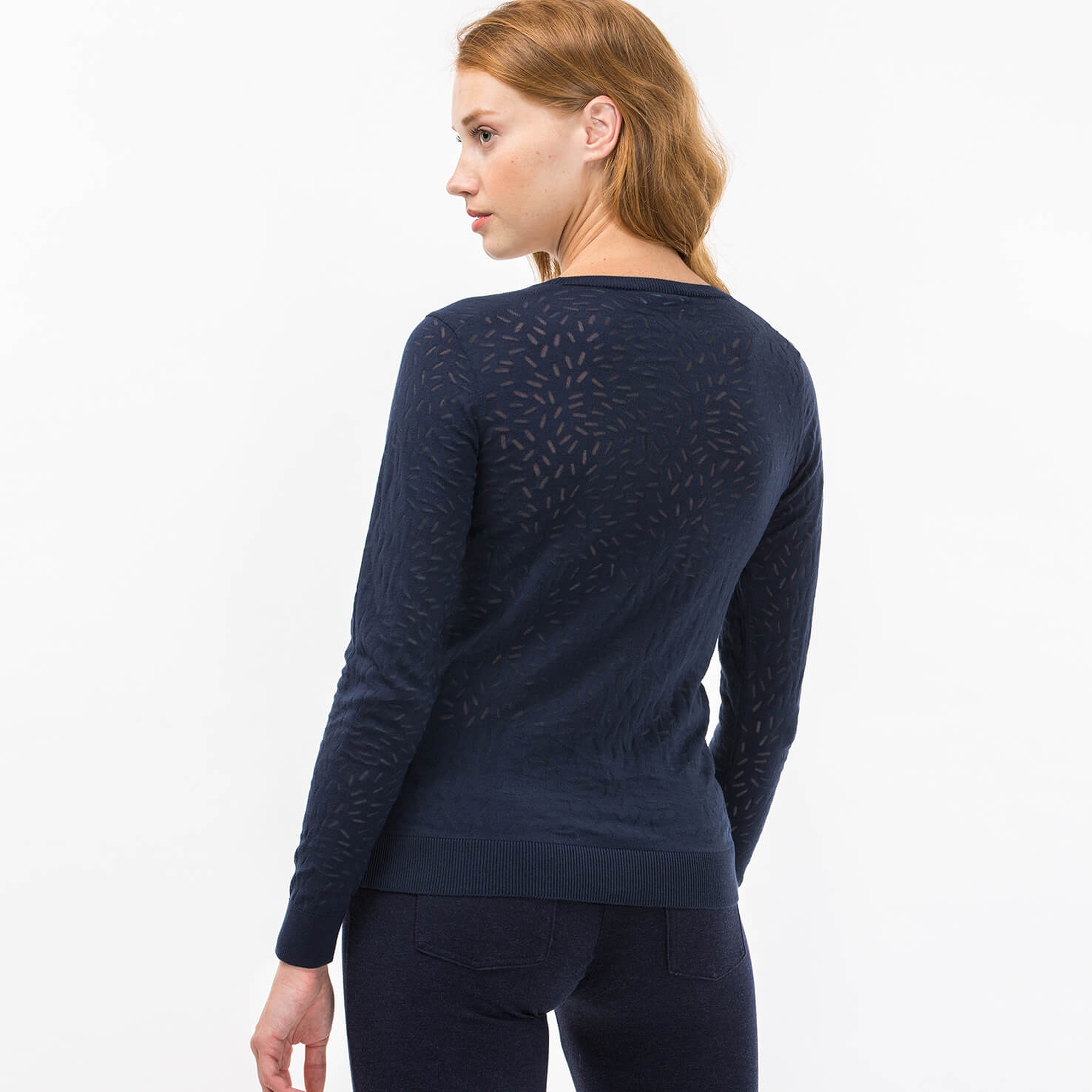 Lacoste Kadın Lacivert Triko