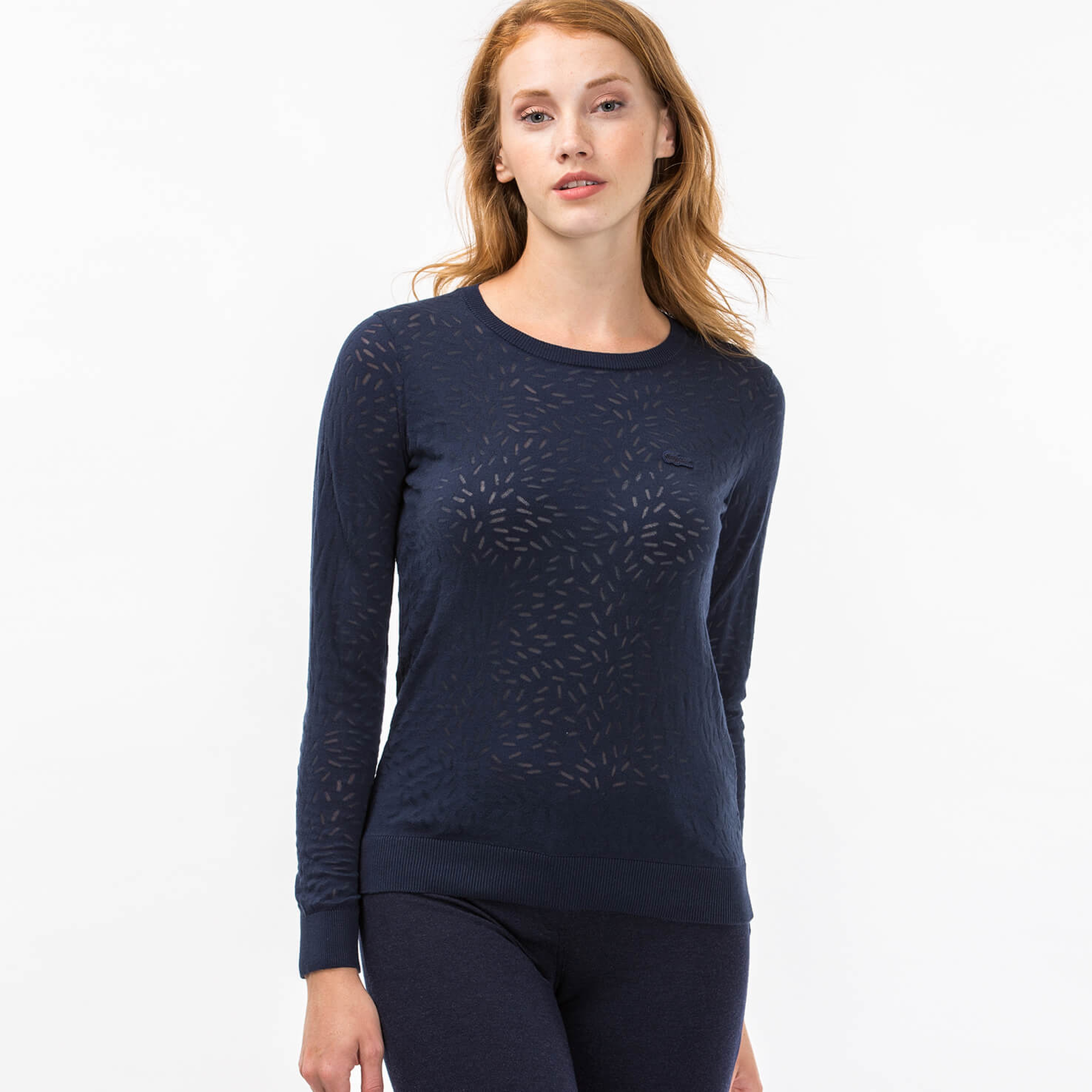 Lacoste Kadın Lacivert Triko