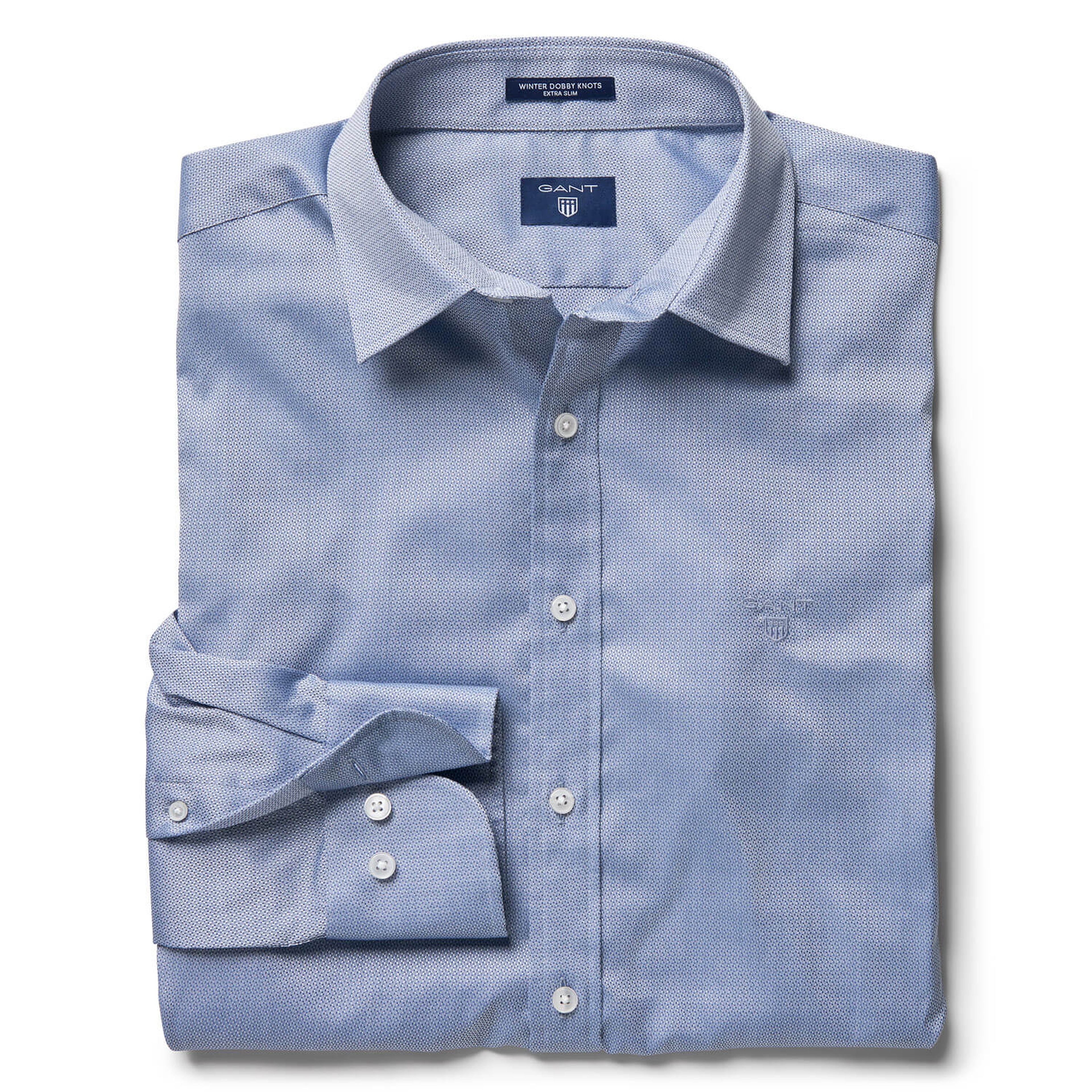 Gant Erkek Lacivert Extra Slim Gömlek