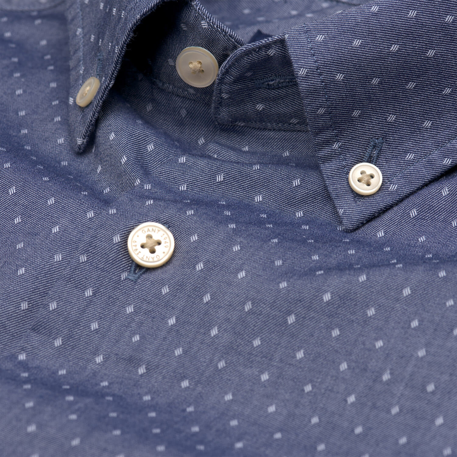 Gant Erkek Lacivert Uzun Kollu Slim Fit Gömlek