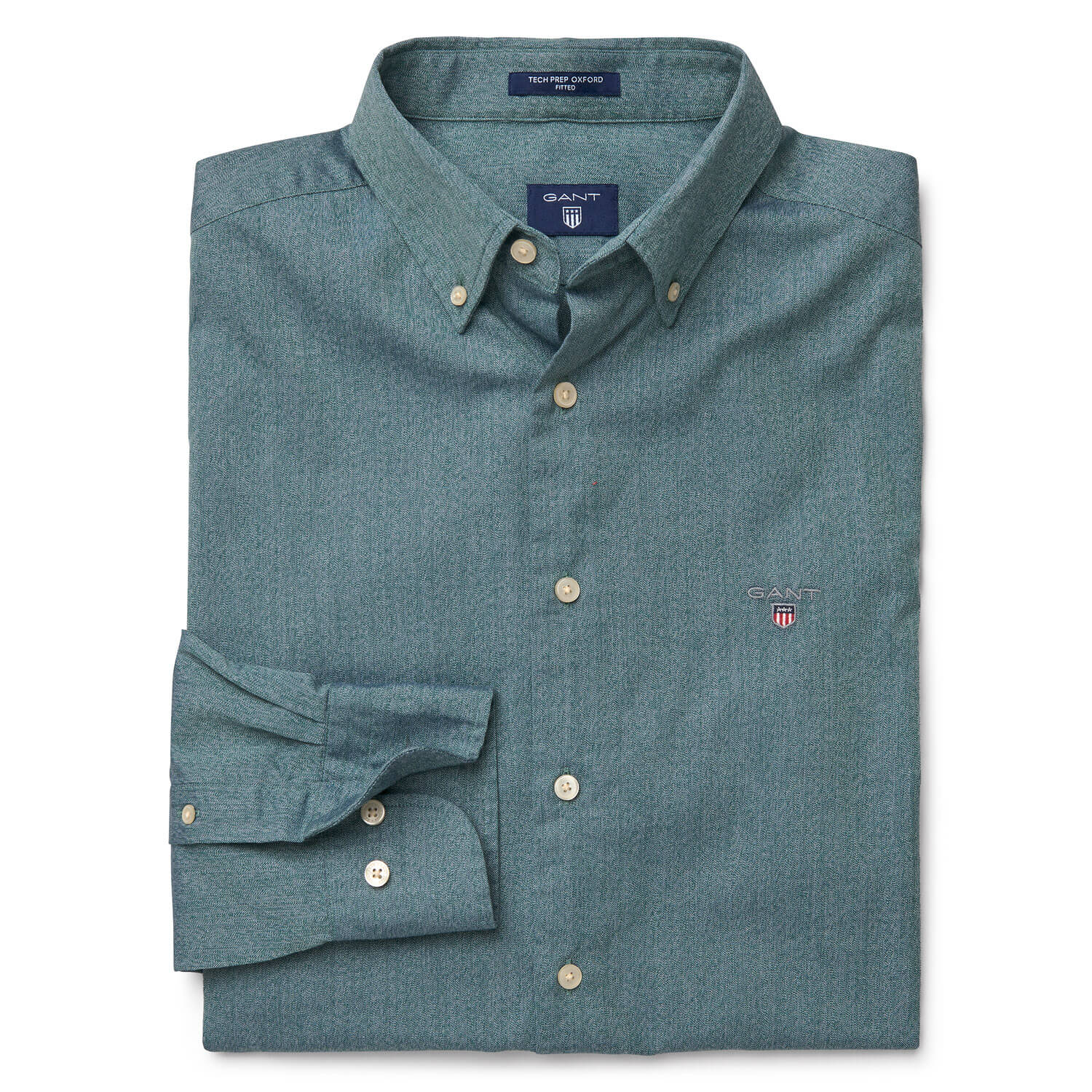 Gant Erkek Yeşil Uzun Kollu Slim Fit Gömlek