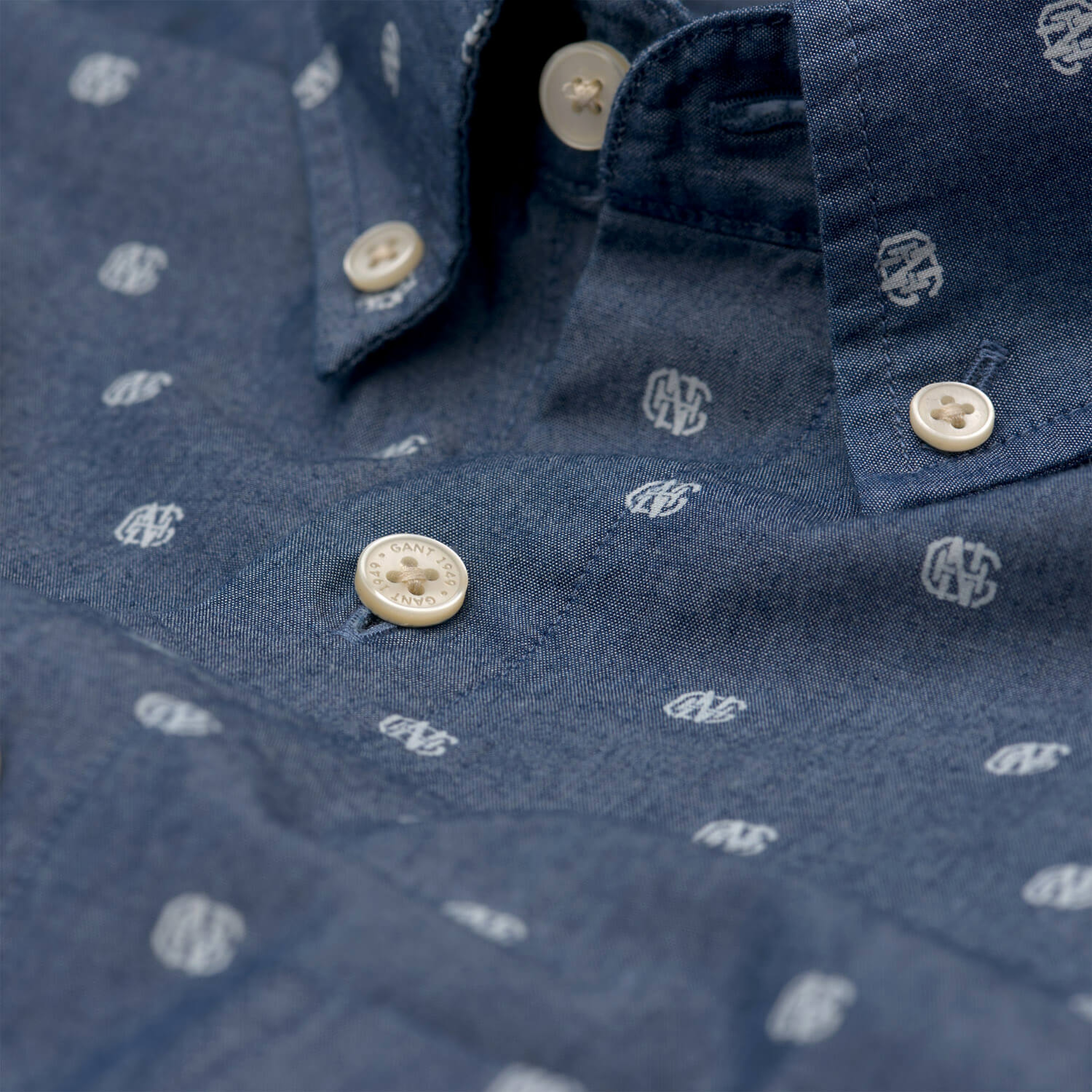 Gant Erkek Lacivert Uzun Kollu Slim Fit Gömlek