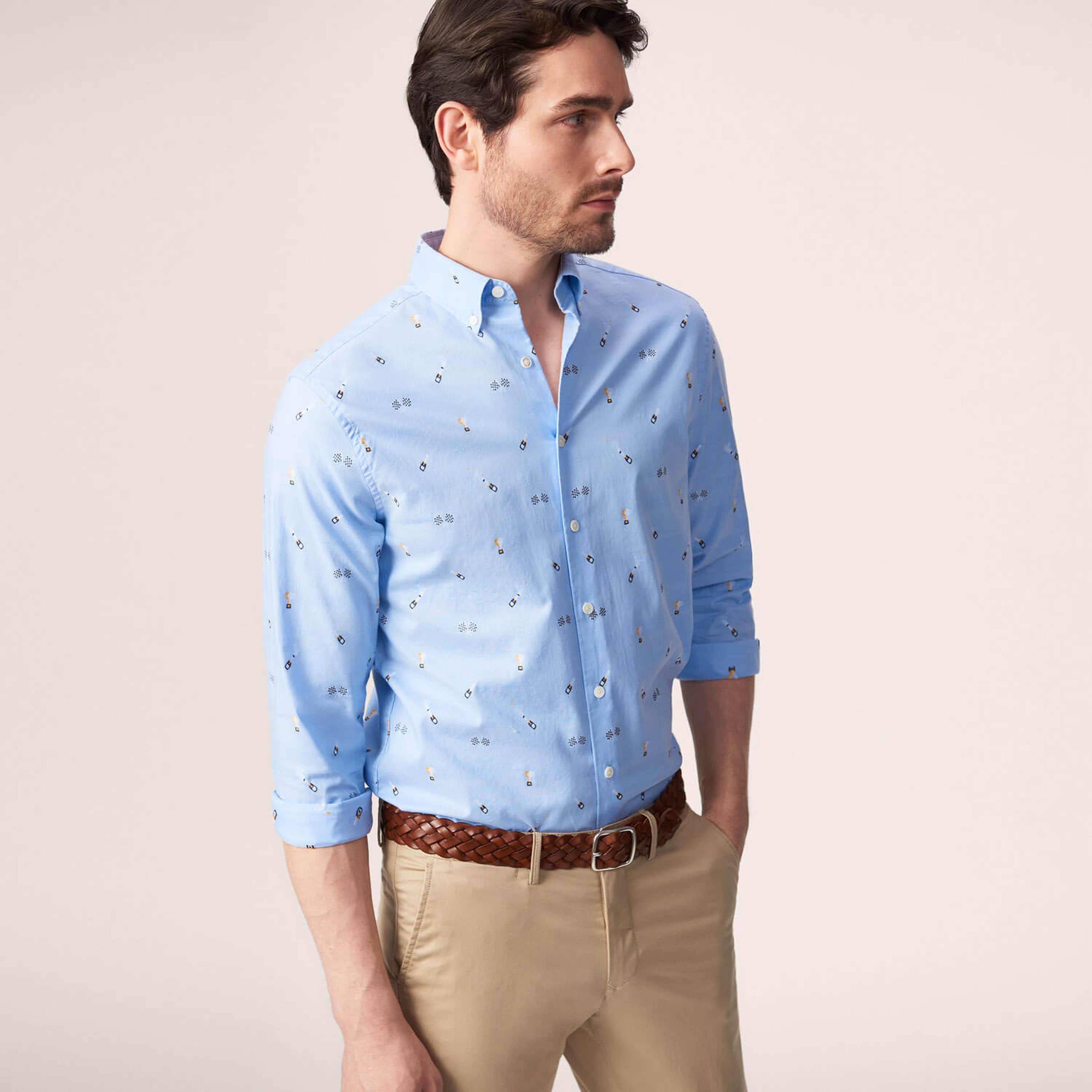 Gant Erkek Mavi Uzun Kollu Regular Fit Gömlek