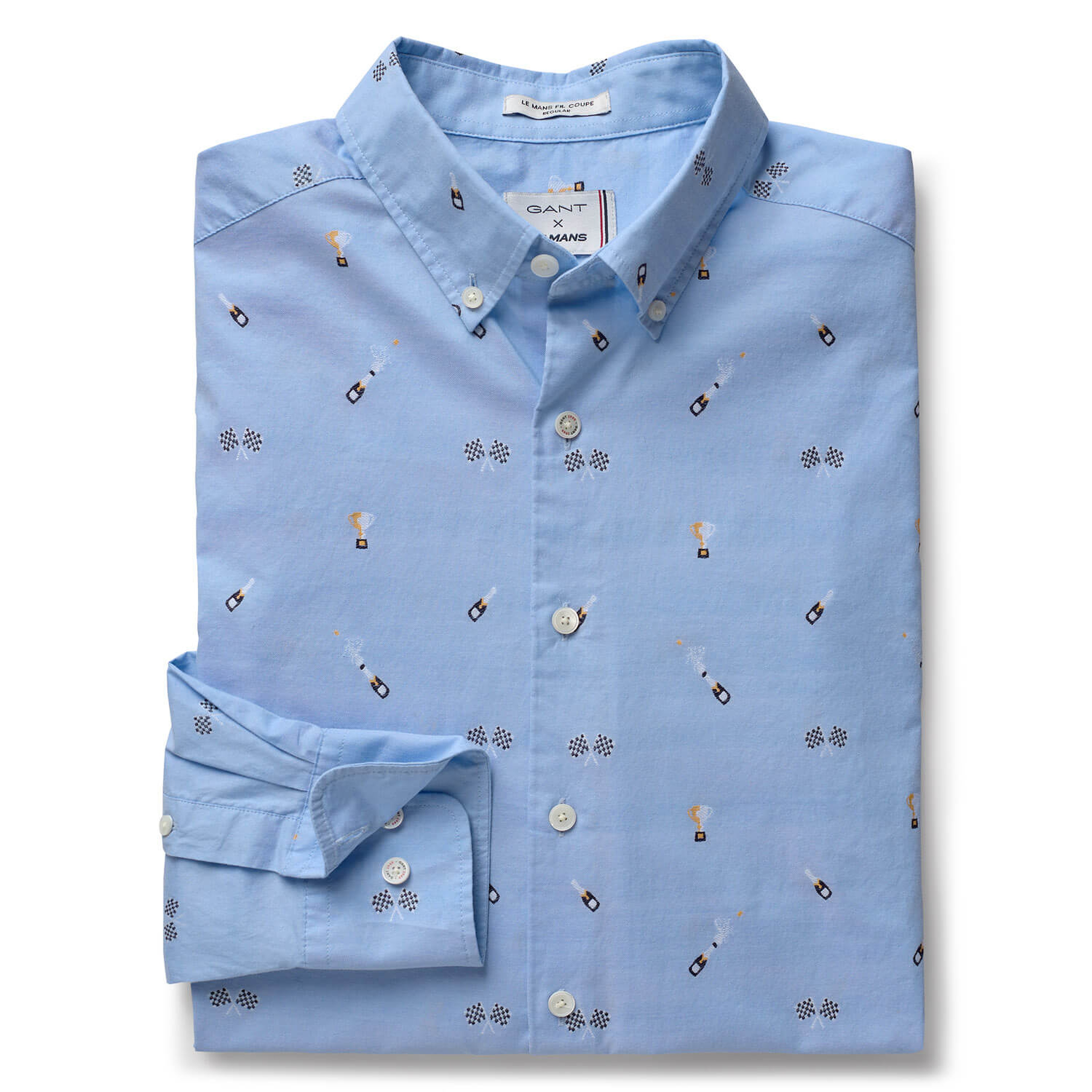 Gant Erkek Mavi Uzun Kollu Regular Fit Gömlek