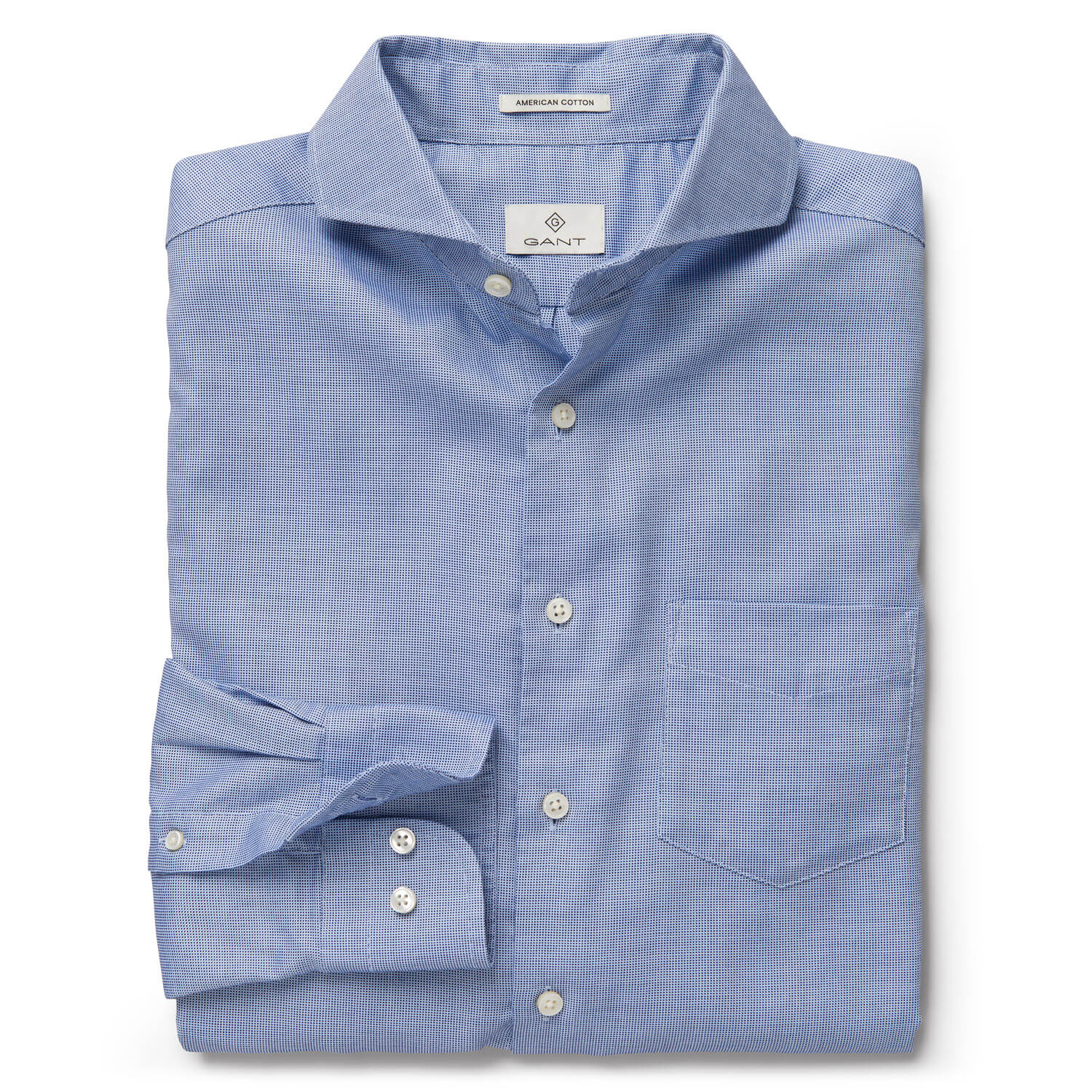 Gant Erkek Mavi Uzun Kollu Slim Fit Gömlek