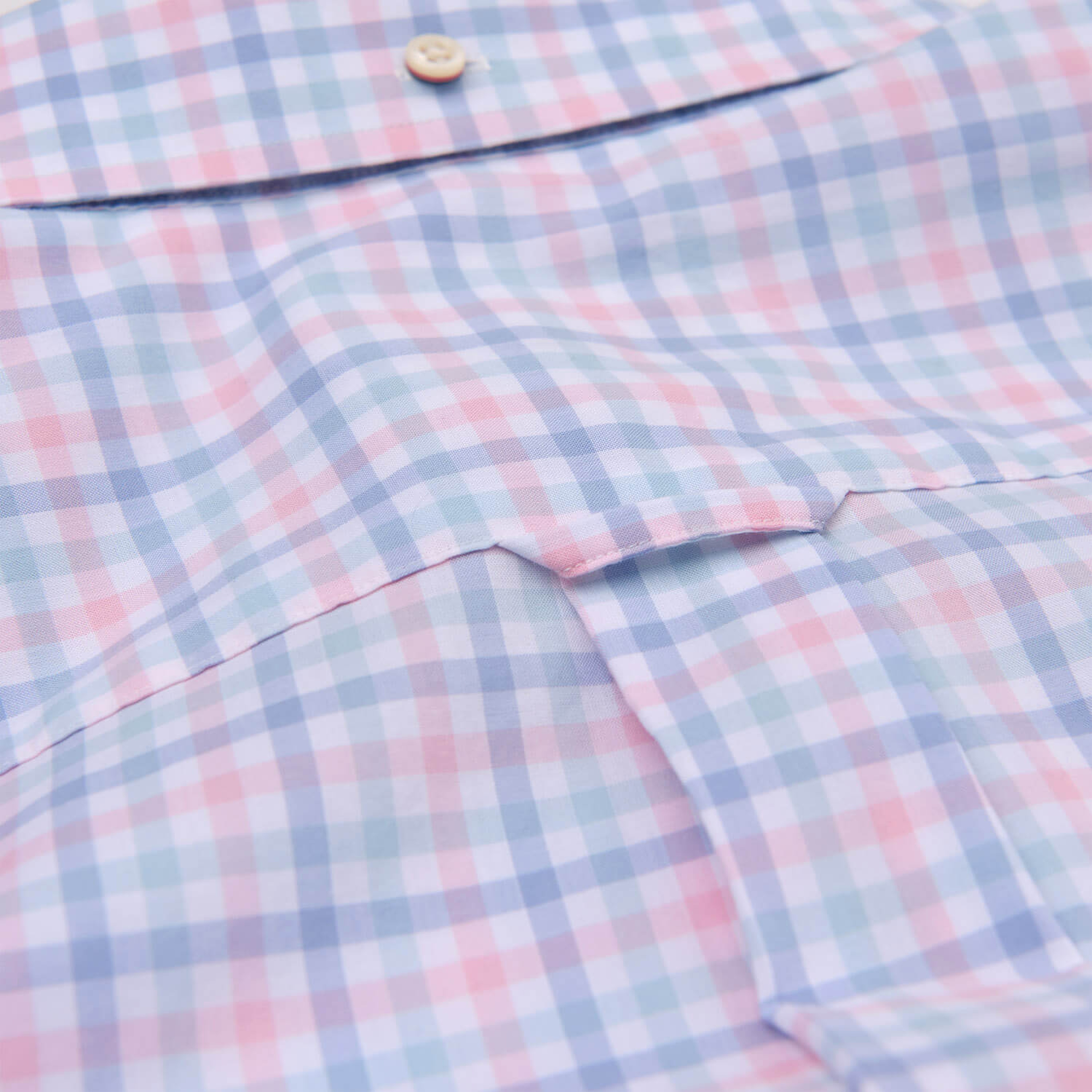 Gant Erkek Pembe Kareli Uzun Kollu Regular Fit Gömlek