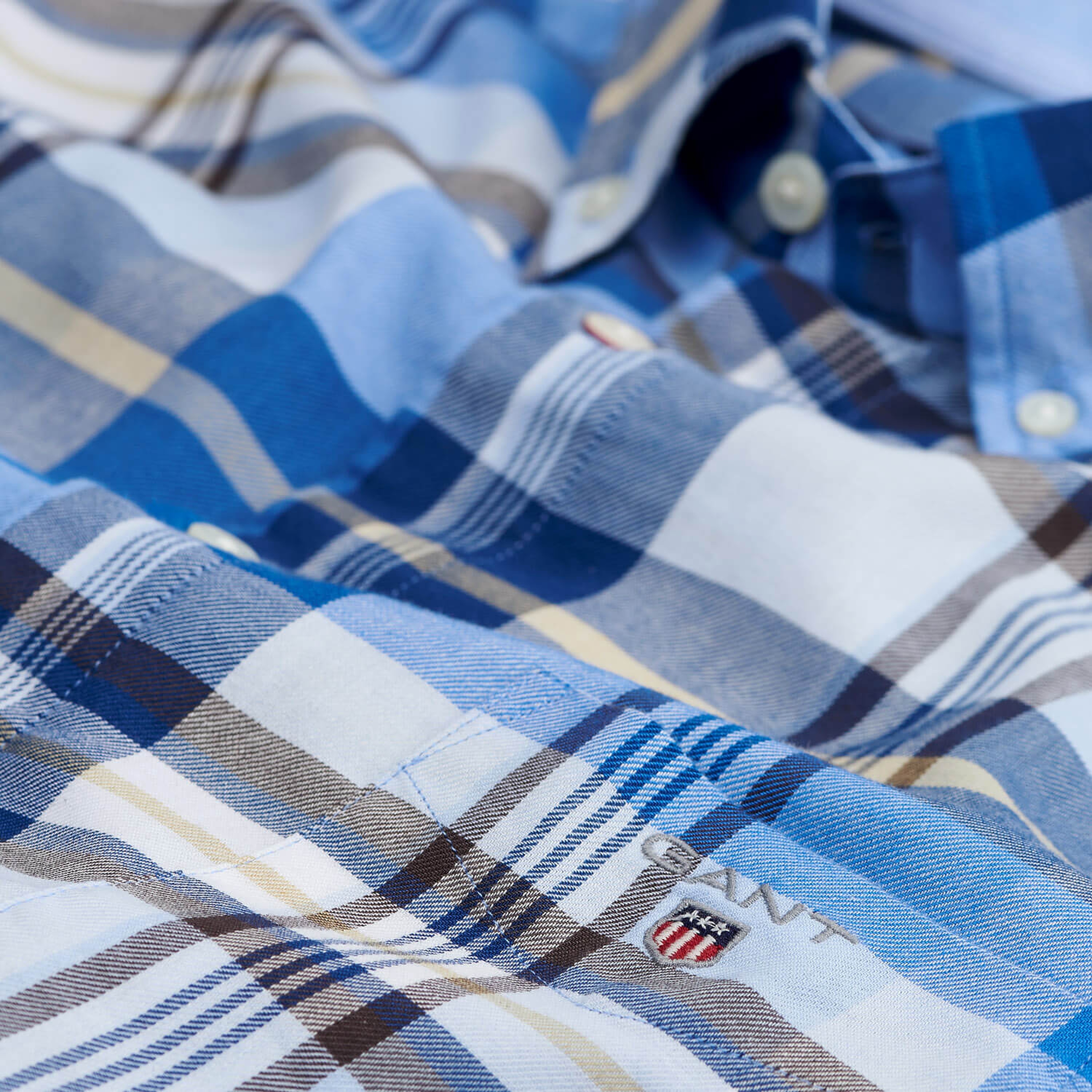 Gant Erkek Mavi Uzun Kollu Regular Fit Gömlek