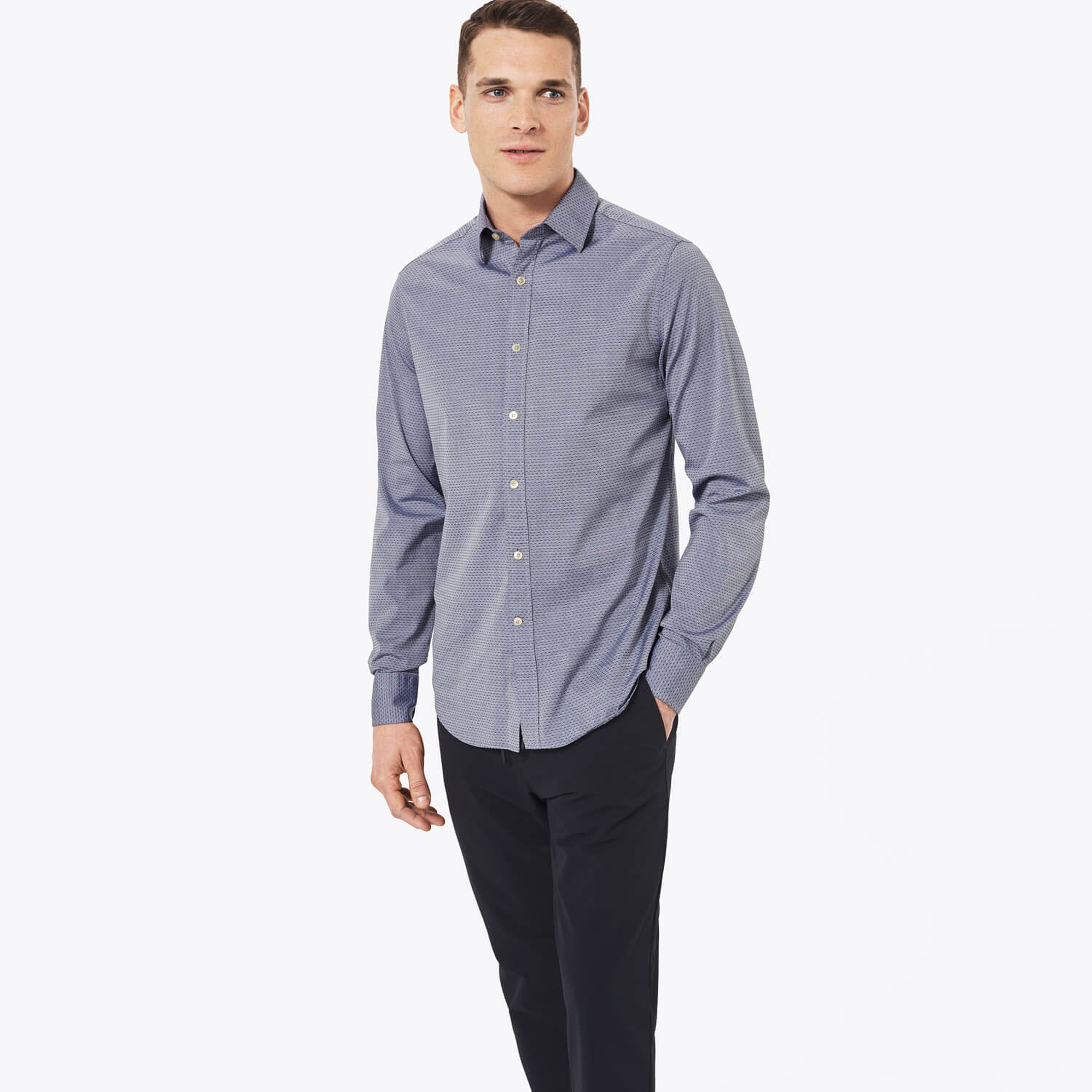 Gant Erkek Lacivert Uzun Kollu Slim Fit Gömlek