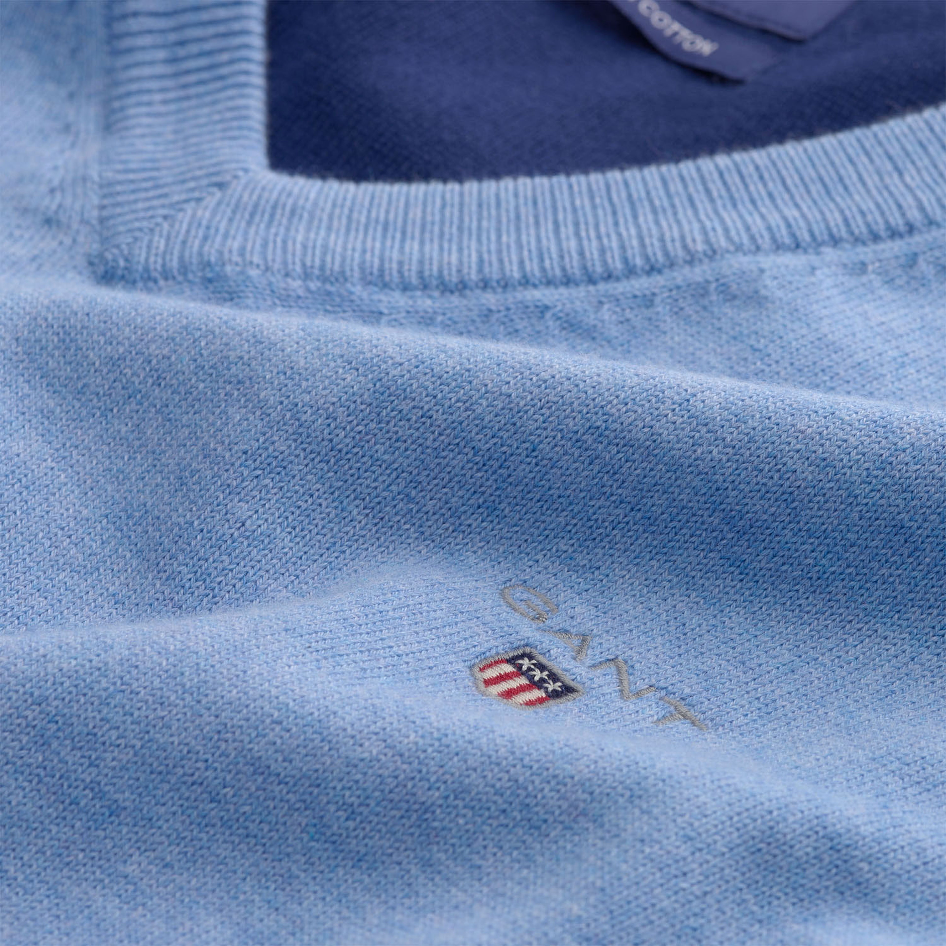 Gant Erkek Mavi Uzun Kollu Triko