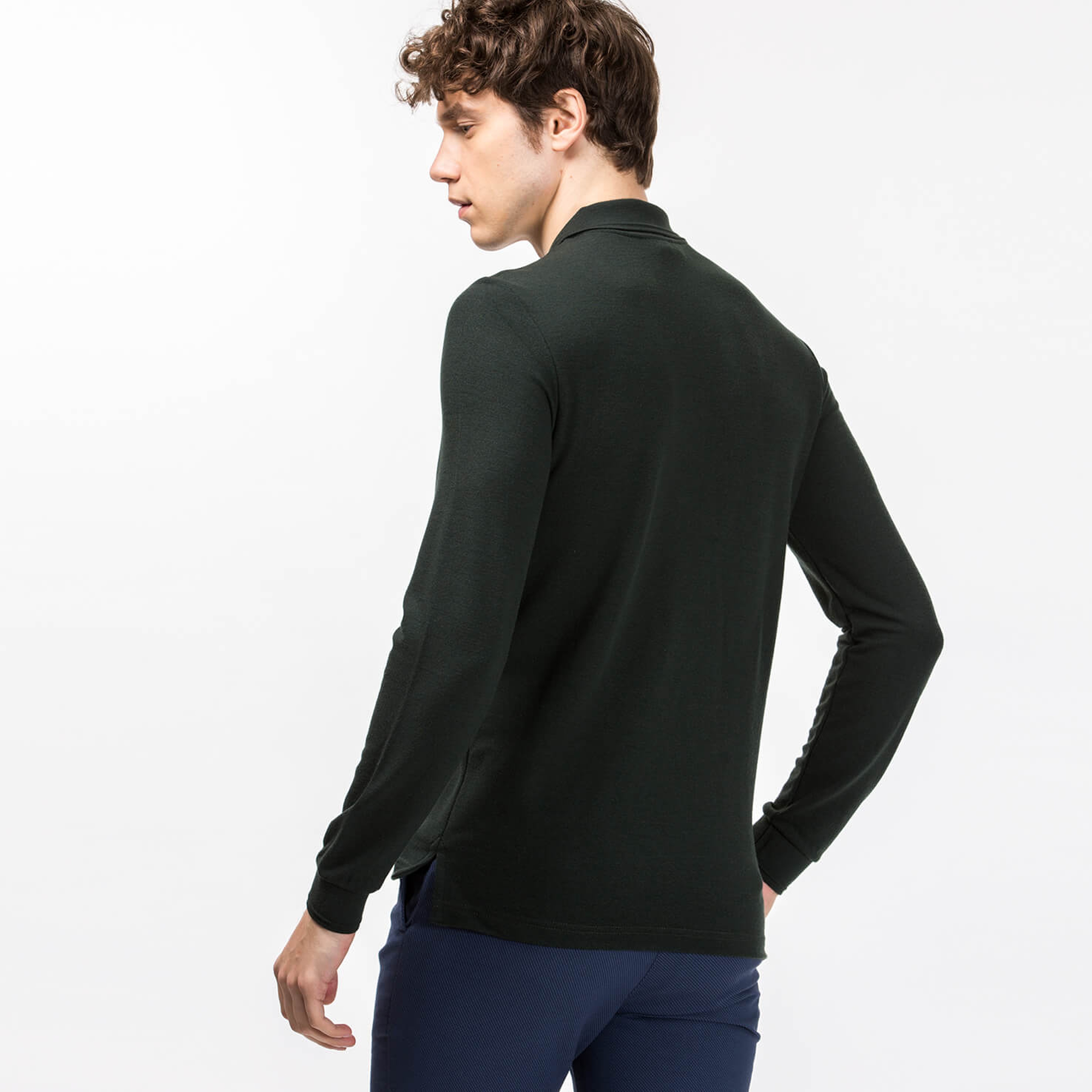 Lacoste Erkek Yeşil Slim Fit Uzun Kollu Polo