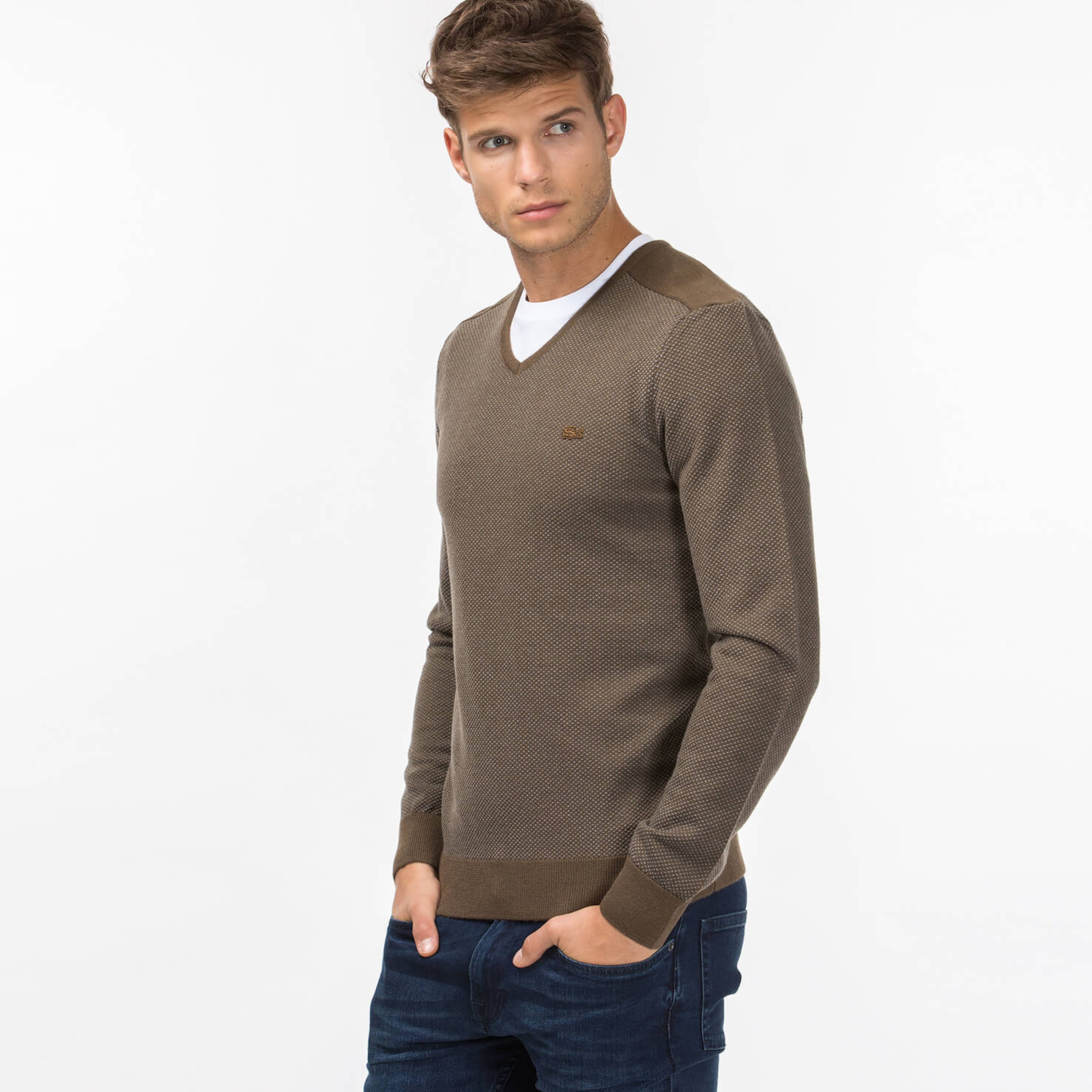 Lacoste Erkek Kahverengi Triko