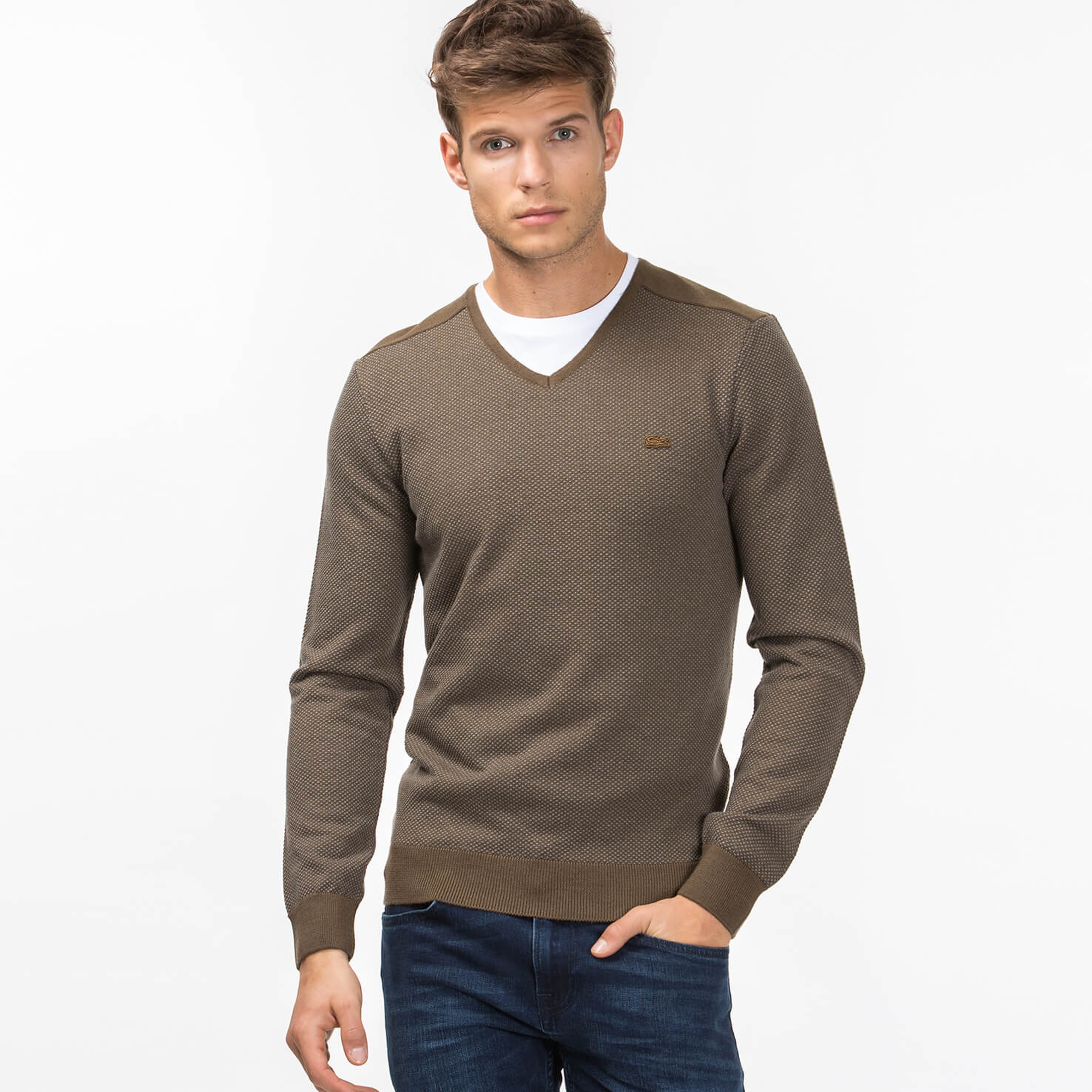 Lacoste Erkek Kahverengi Triko