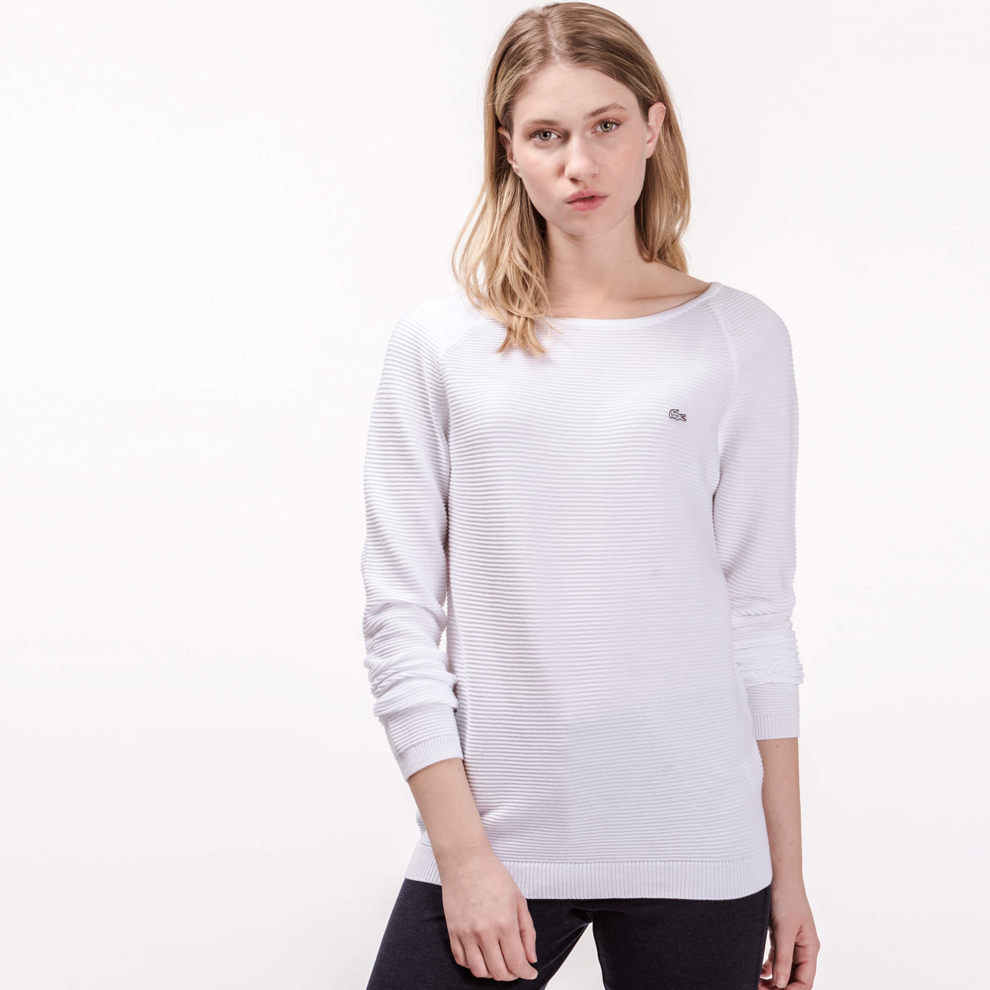 Lacoste Kadın Beyaz Triko