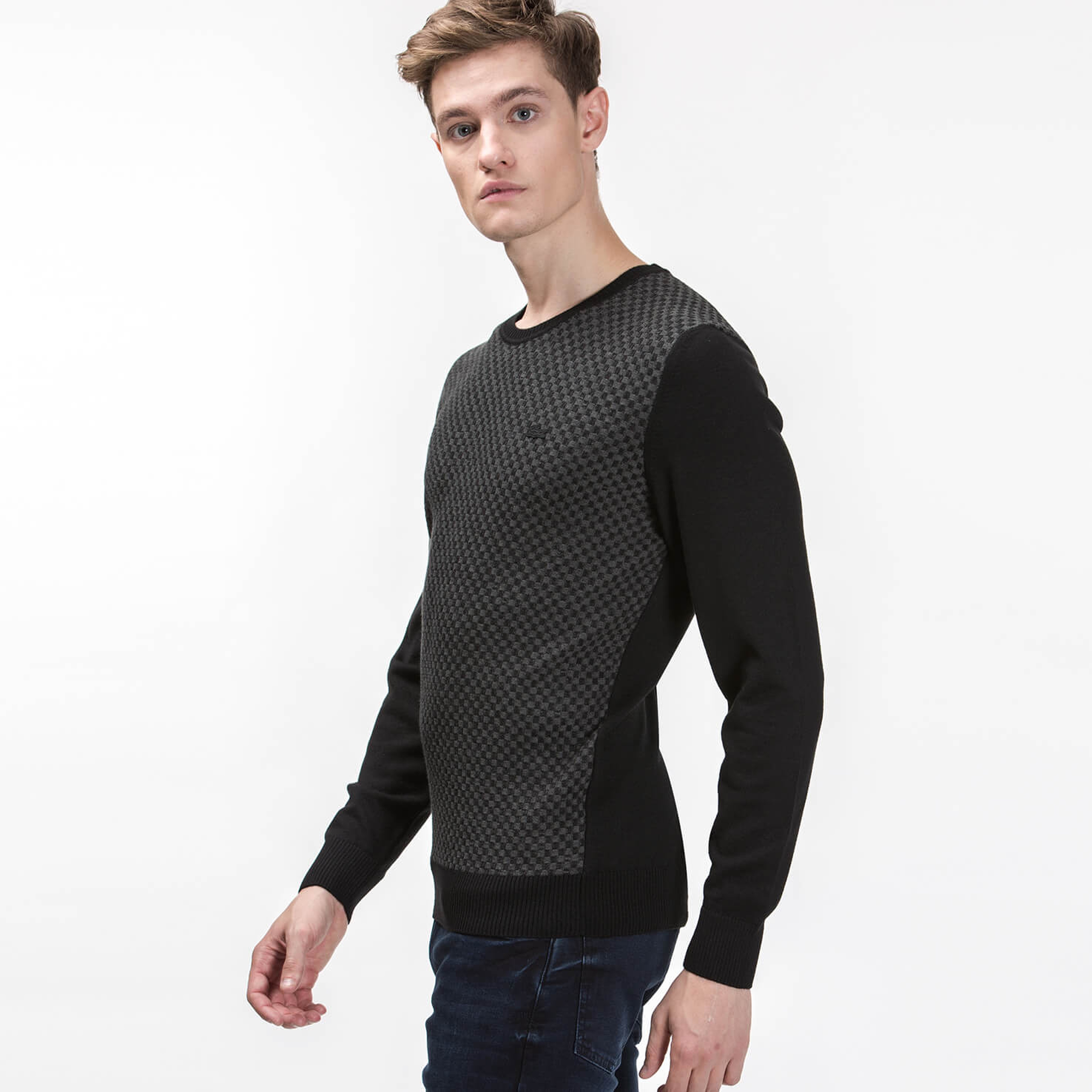 Lacoste Siyah Erkek Kazak