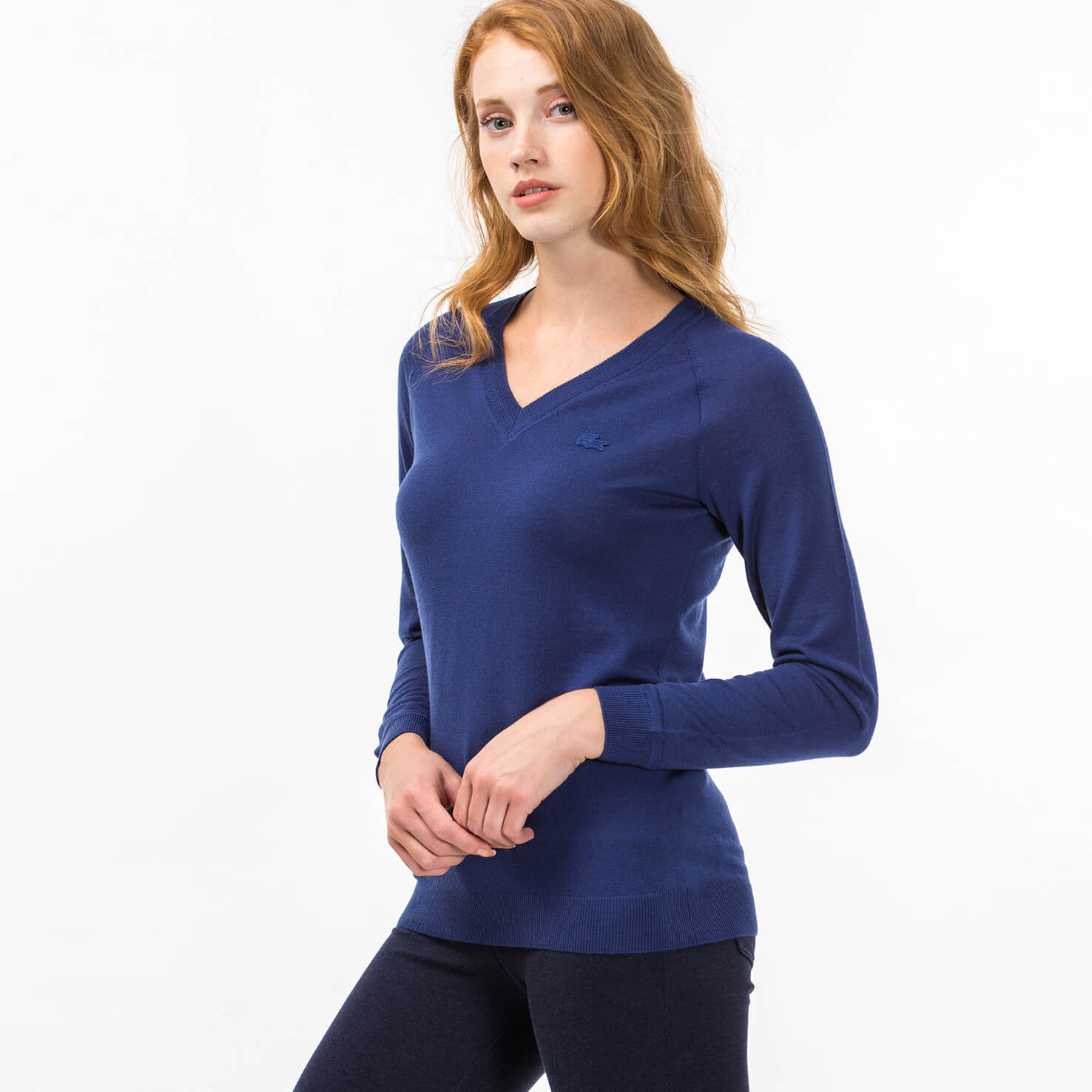 Lacoste Kadın Lacivert Triko