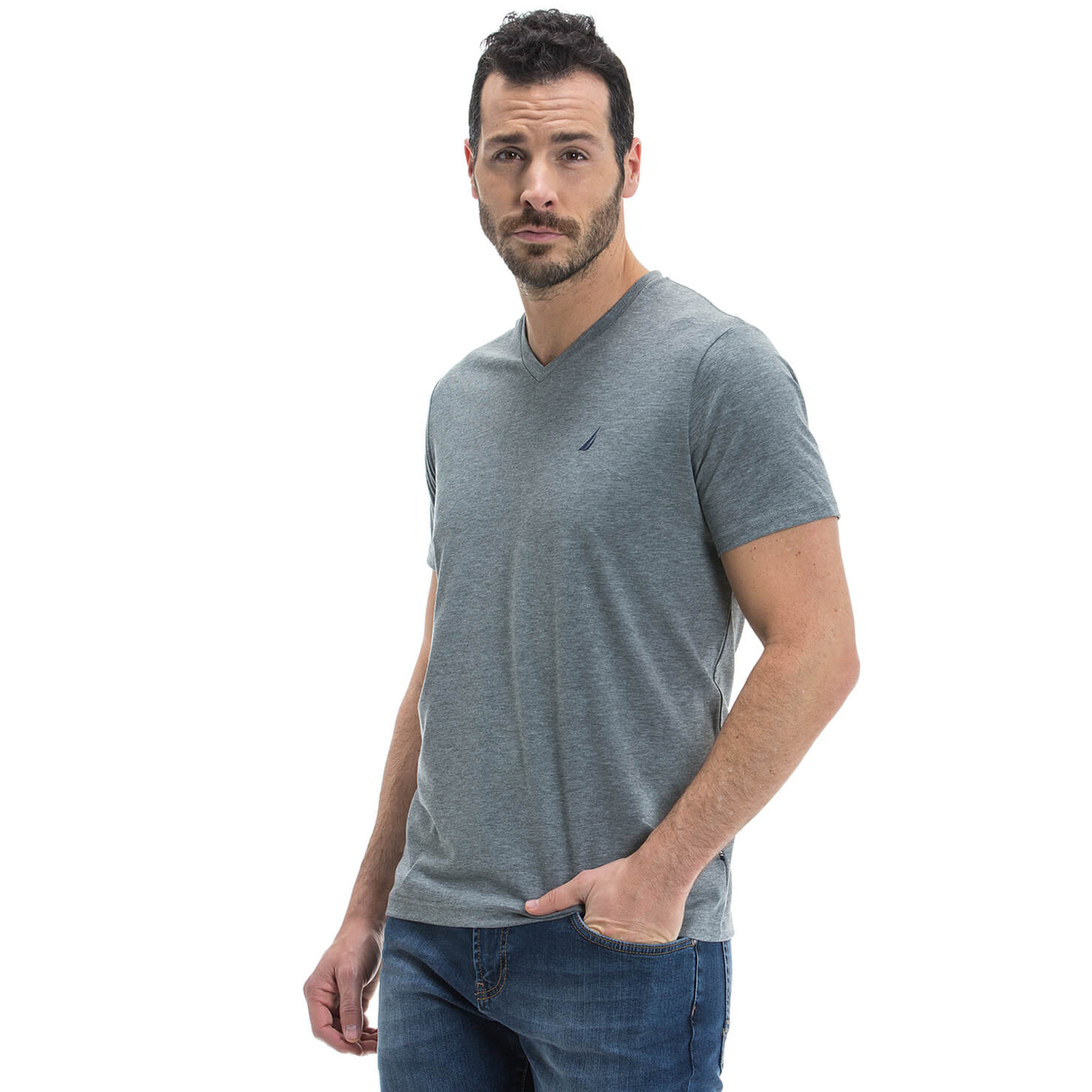 Nautica Erkek Gri T-Shirt