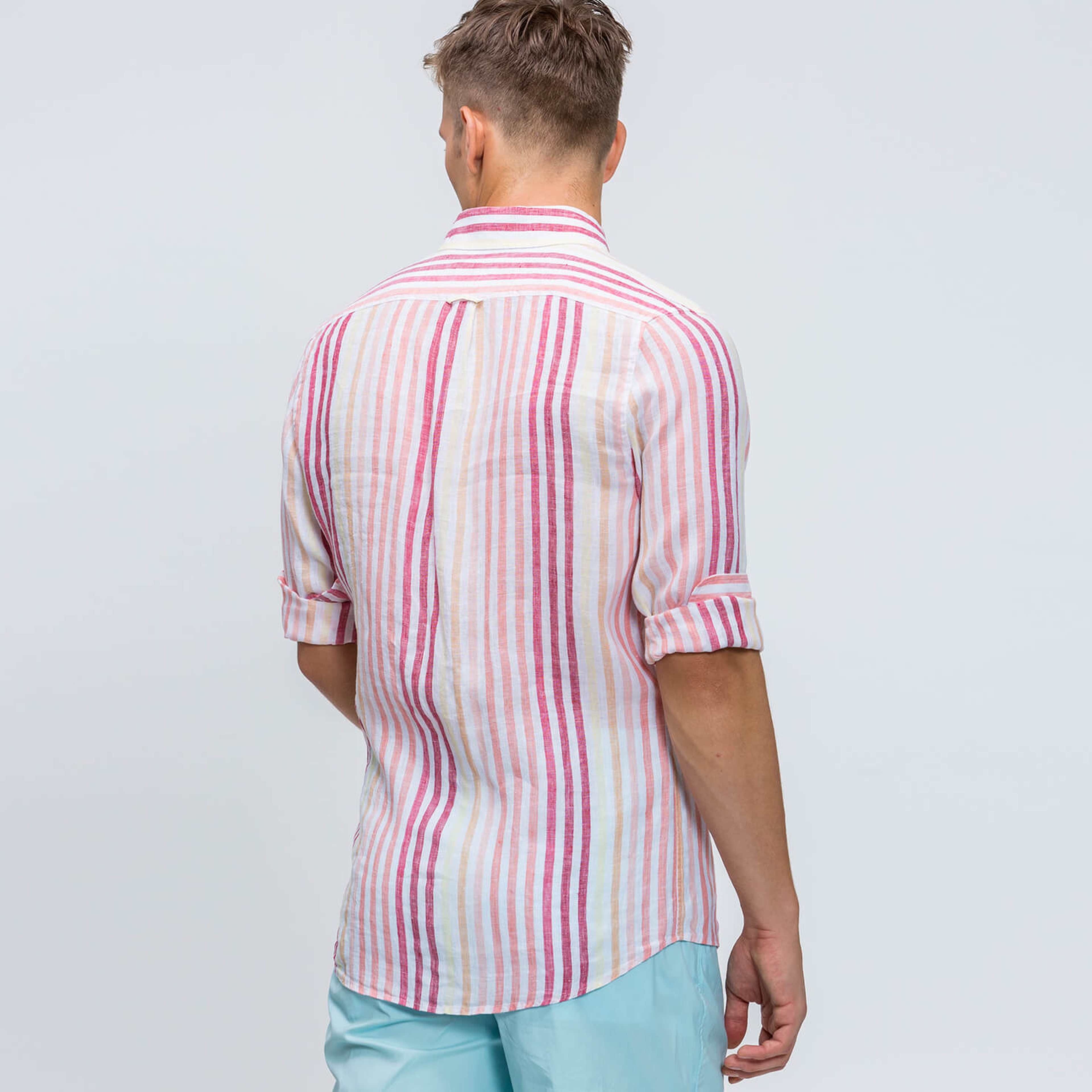 Lacoste Erkek Pembe Uzun Kollu Regular Fit Gömlek