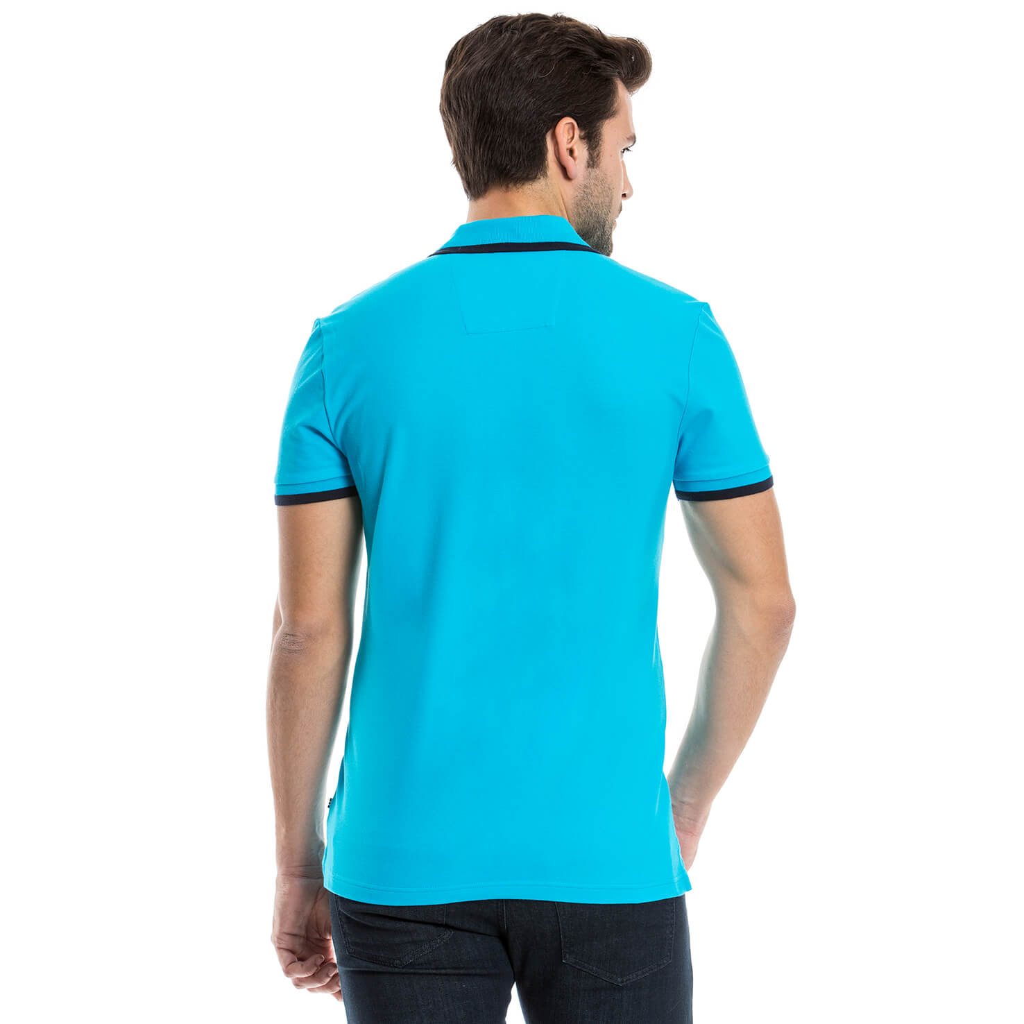 Nautica Kısa Kollu Erkek Regular Fit Turkuaz Polo