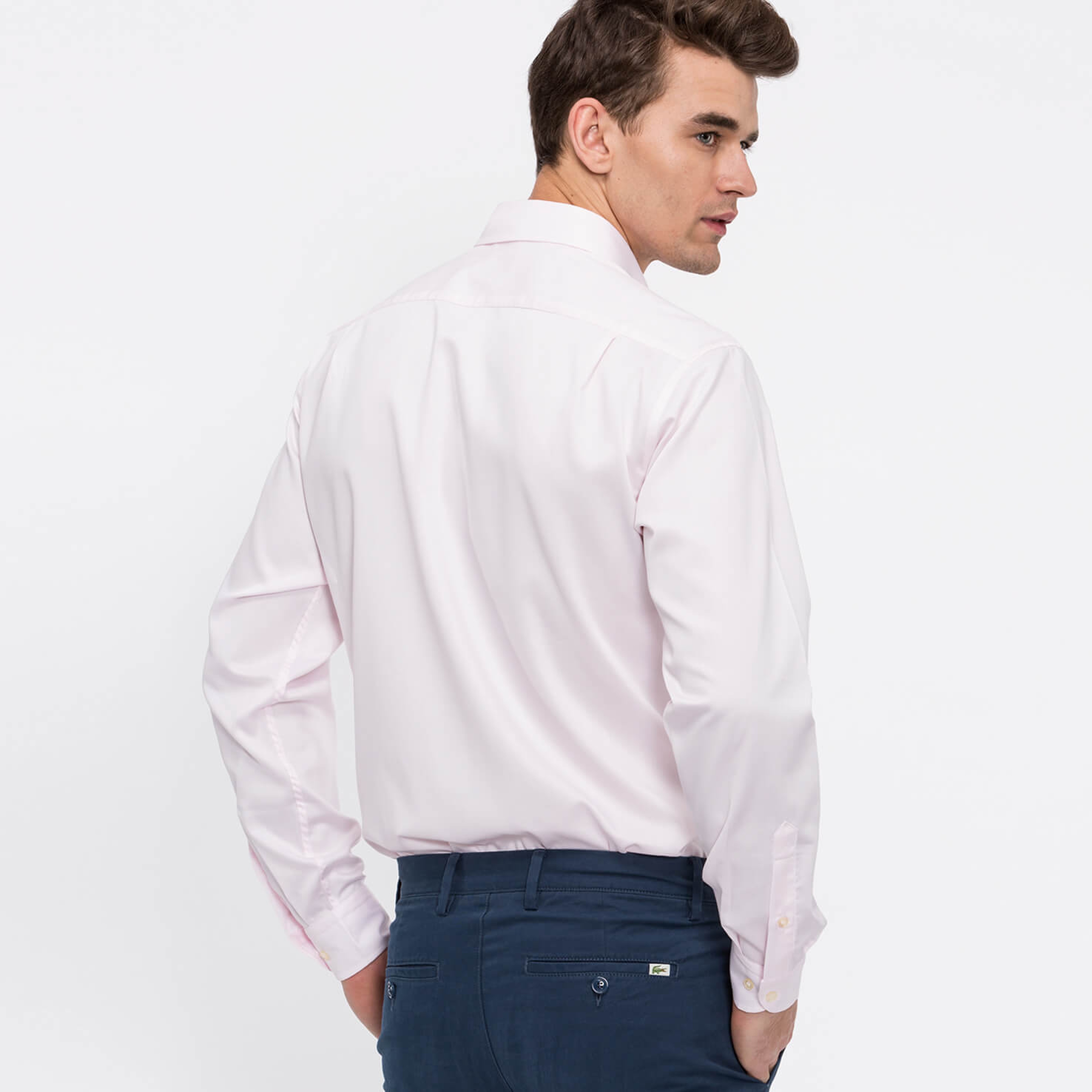 Lacoste Erkek Pembe Regular Fit Uzun Kollu Gömlek