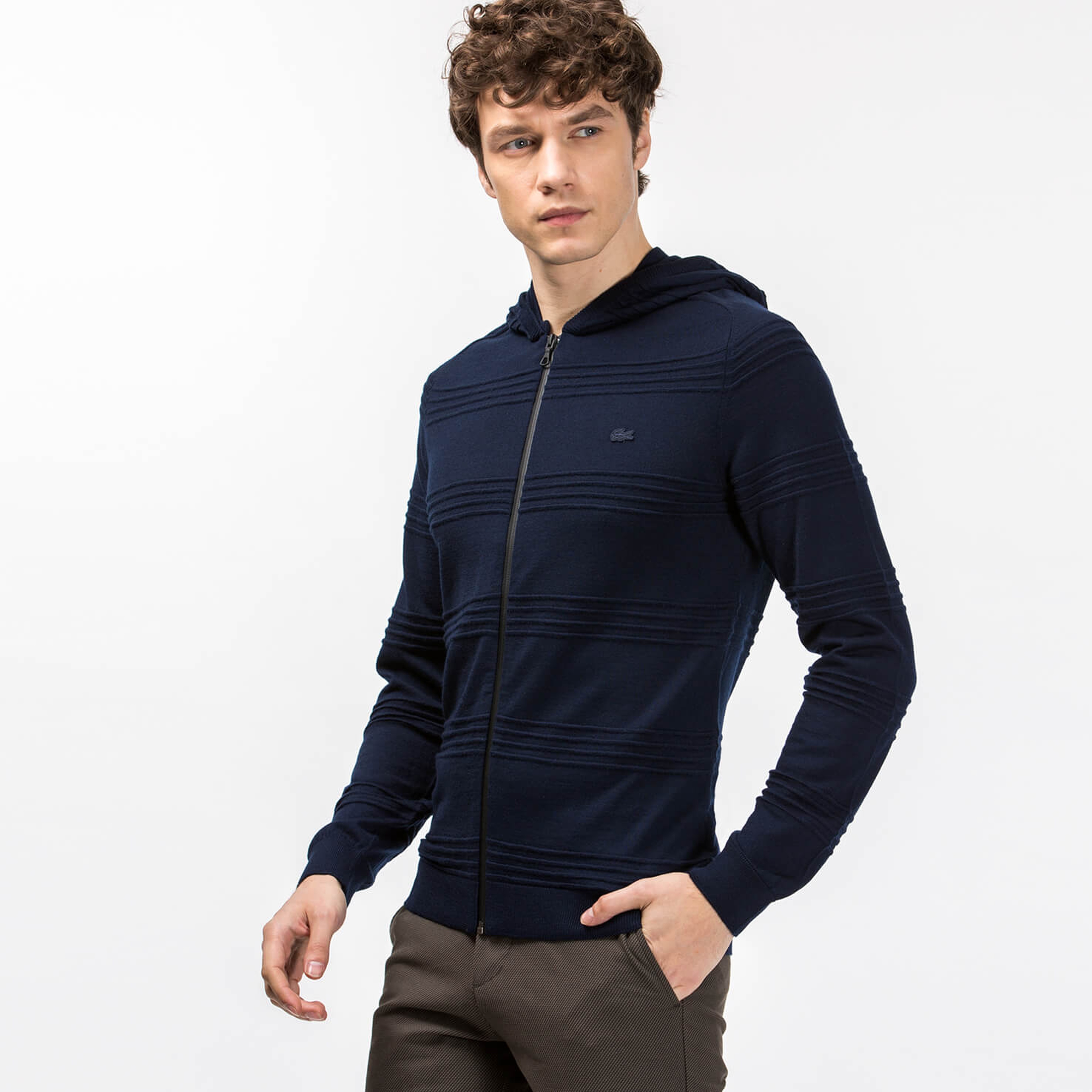 Lacoste Erkek Lacivert Triko Hırka